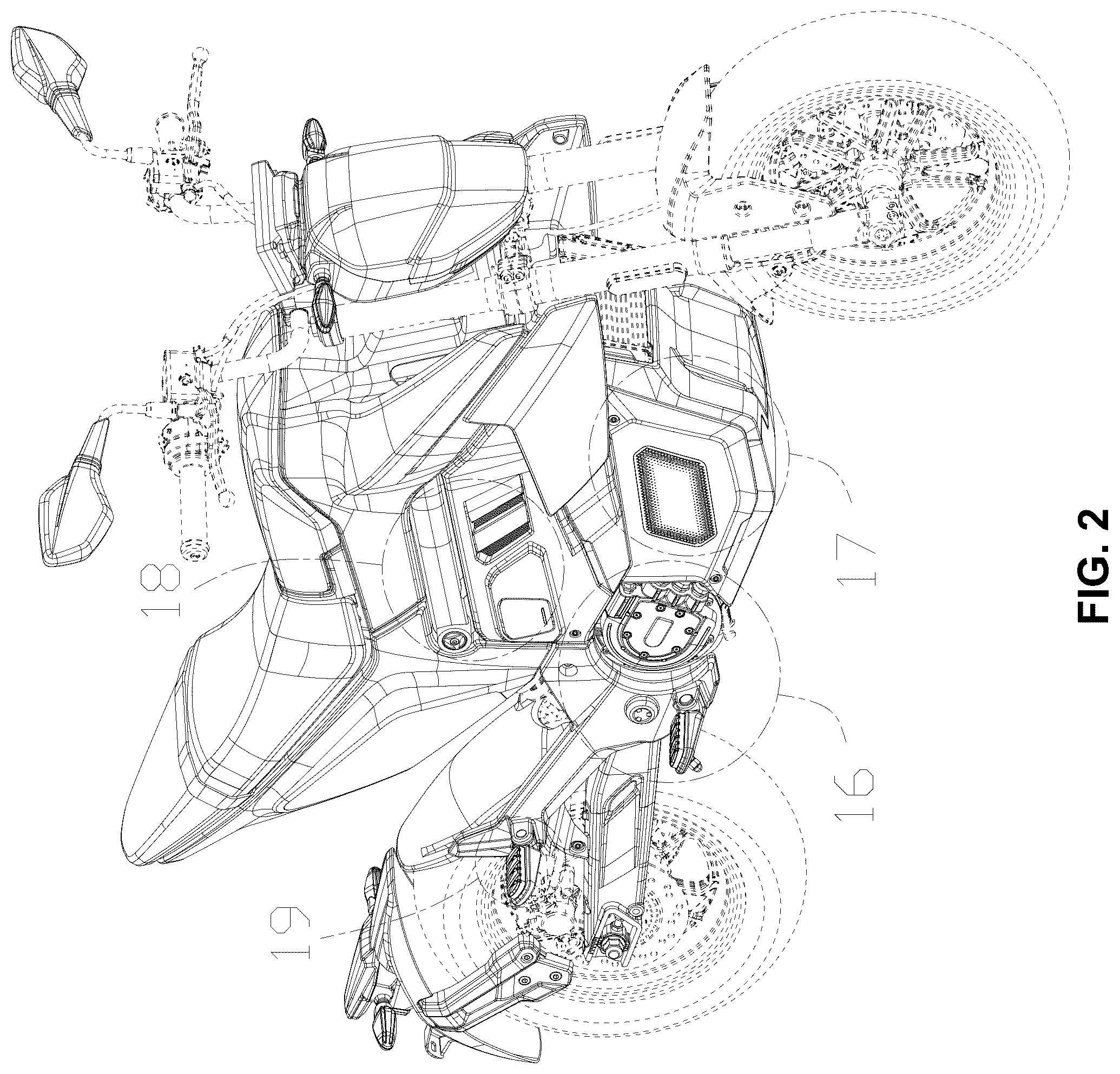 Patent USD1044603 Figure 2 – Motorcycle