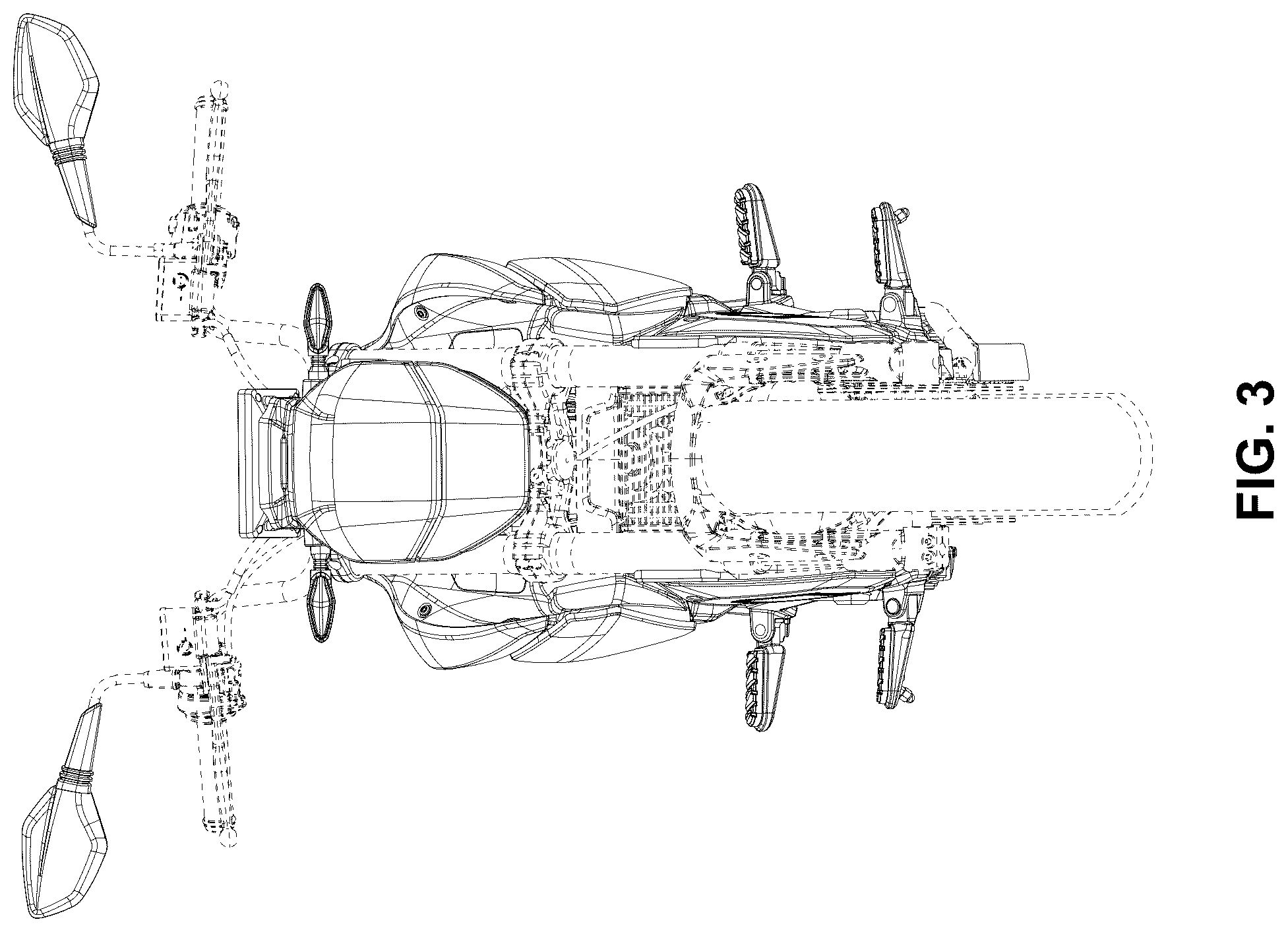 Patent USD1044603 Figure 3 – Motorcycle