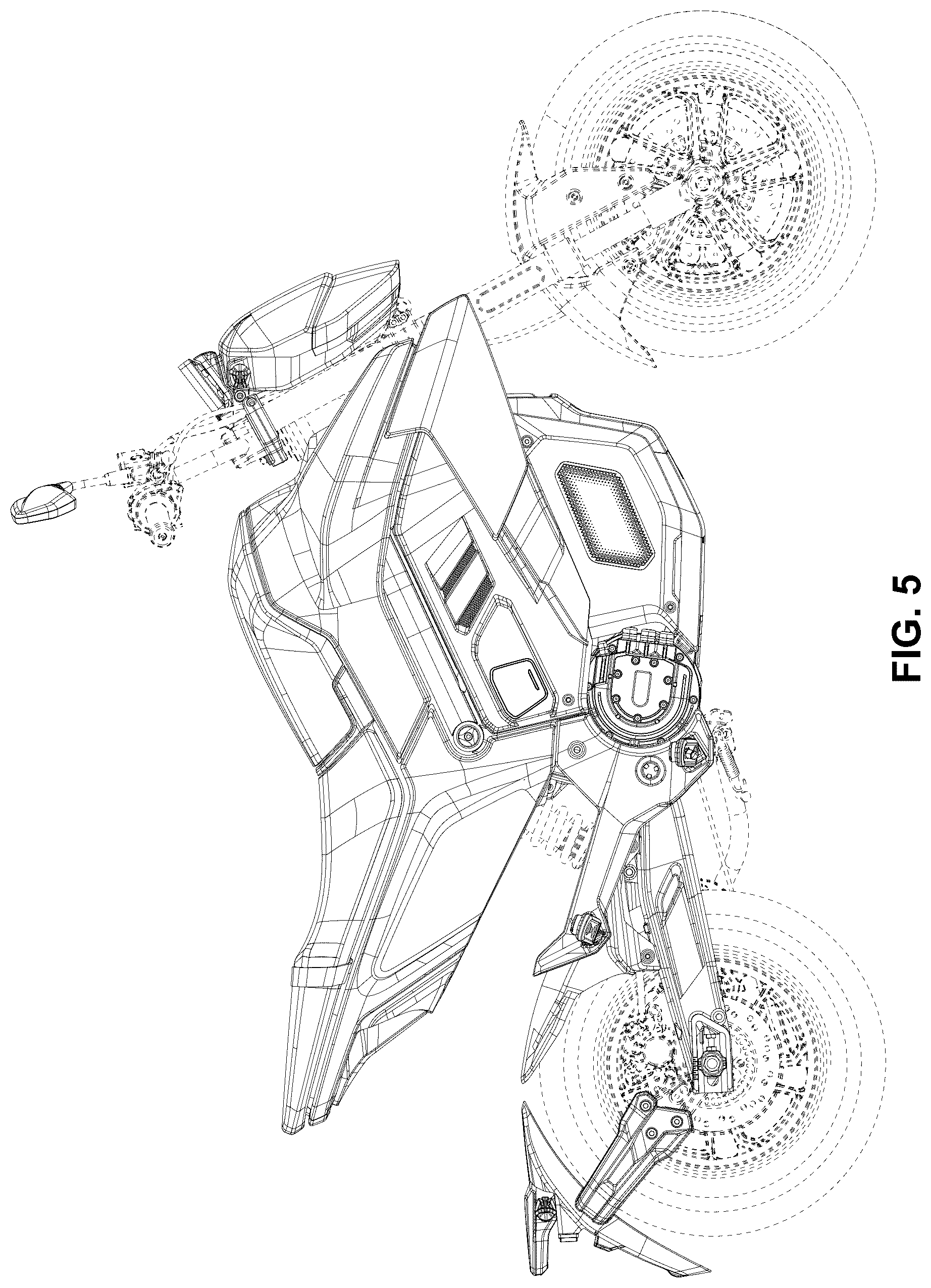 Patent USD1044603 Figure 5 – Motorcycle