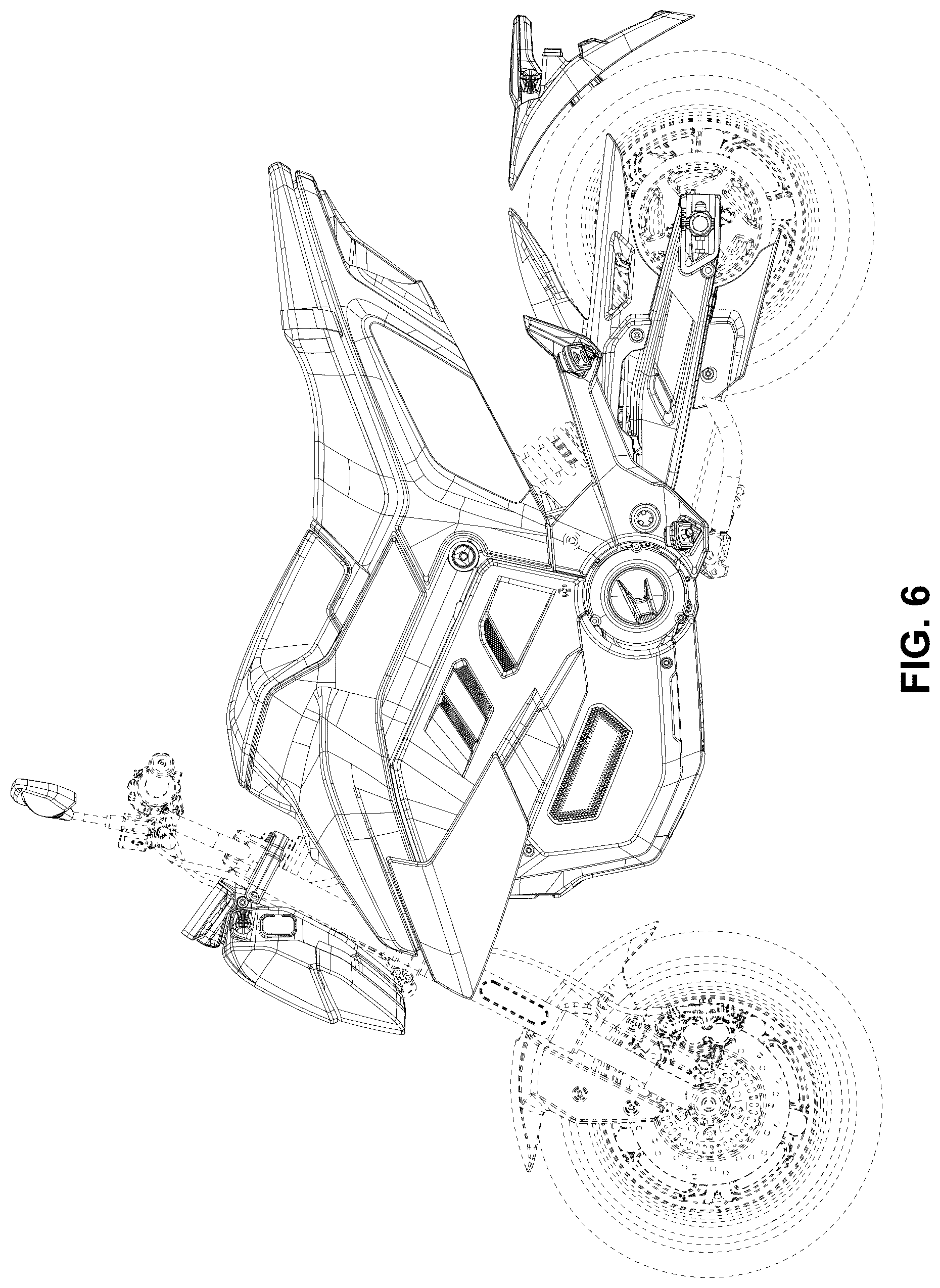 Patent USD1044603 Figure 6 – Motorcycle