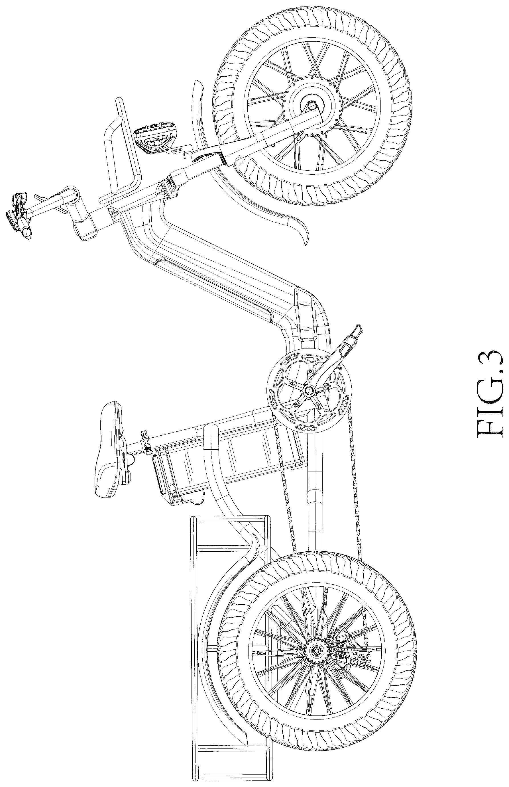 Patent USD1044605 Figure 3 – Electric tricycle