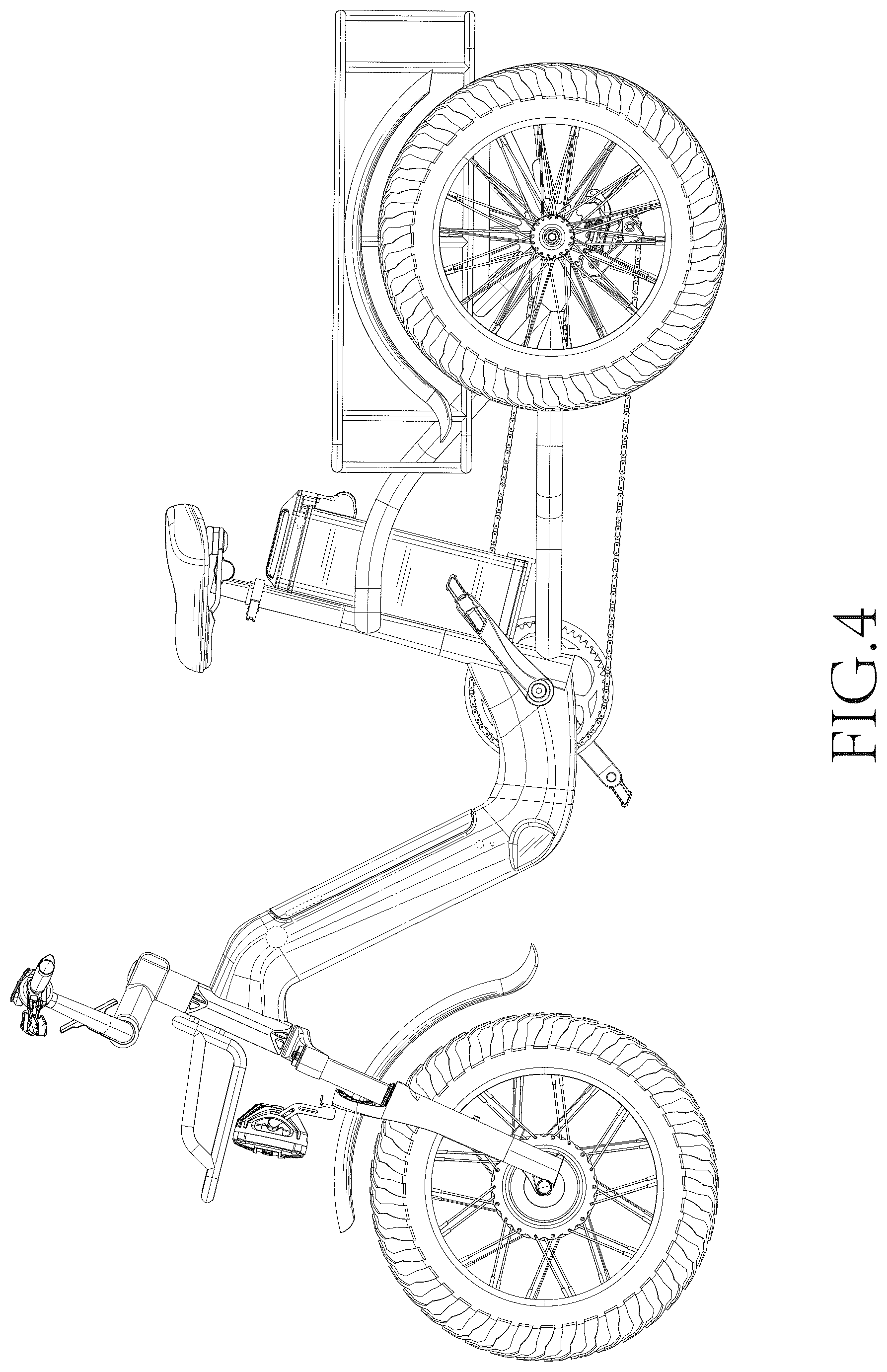 Patent USD1044605 Figure 4 – Electric tricycle