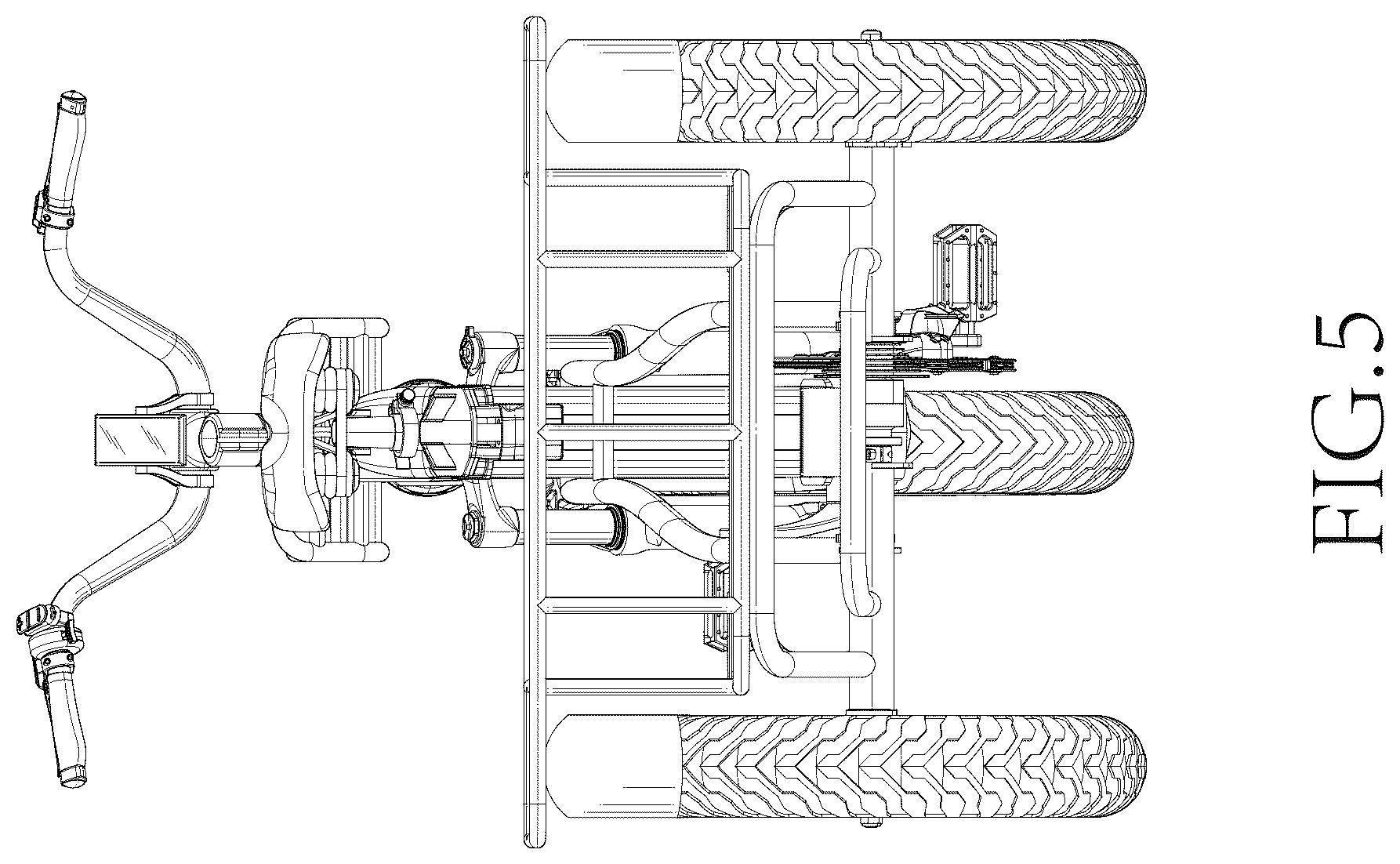 Patent USD1044605 Figure 5 – Electric tricycle