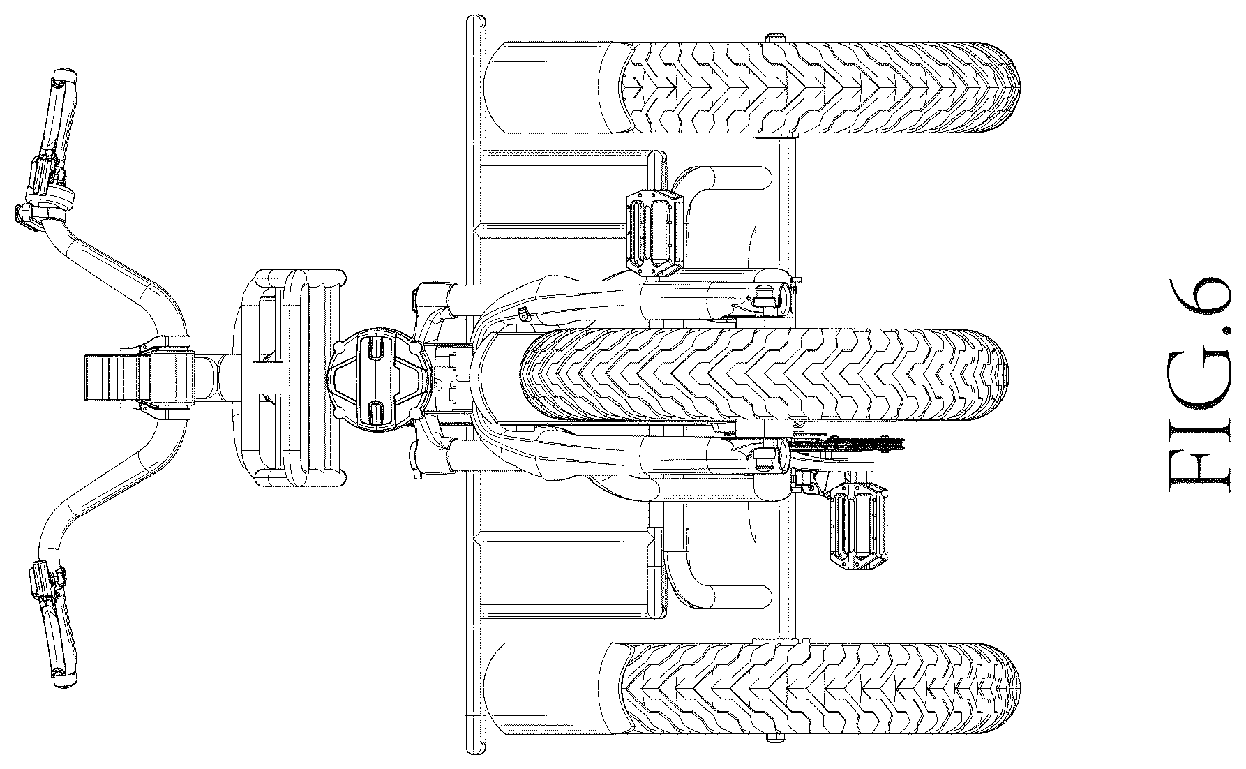 Patent USD1044605 Figure 6 – Electric tricycle