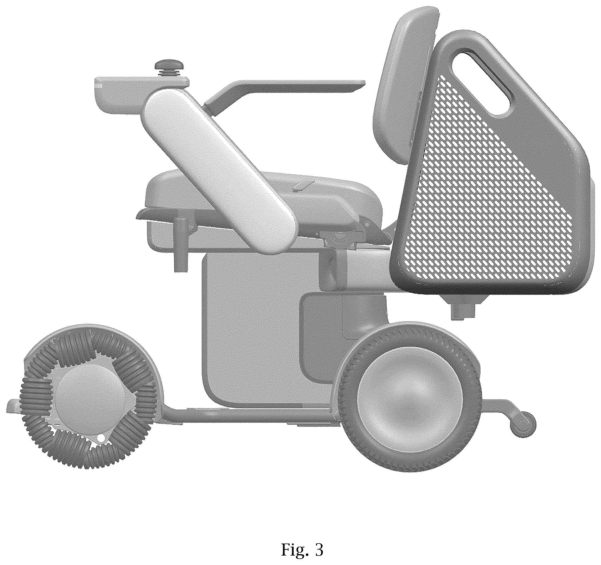 Patent USD1044608 Figure 3 – Electric wheelchair