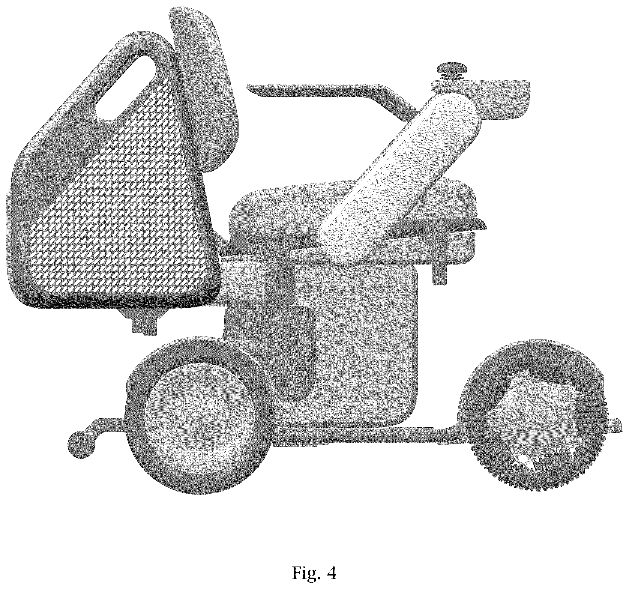 Patent USD1044608 Figure 4 – Electric wheelchair