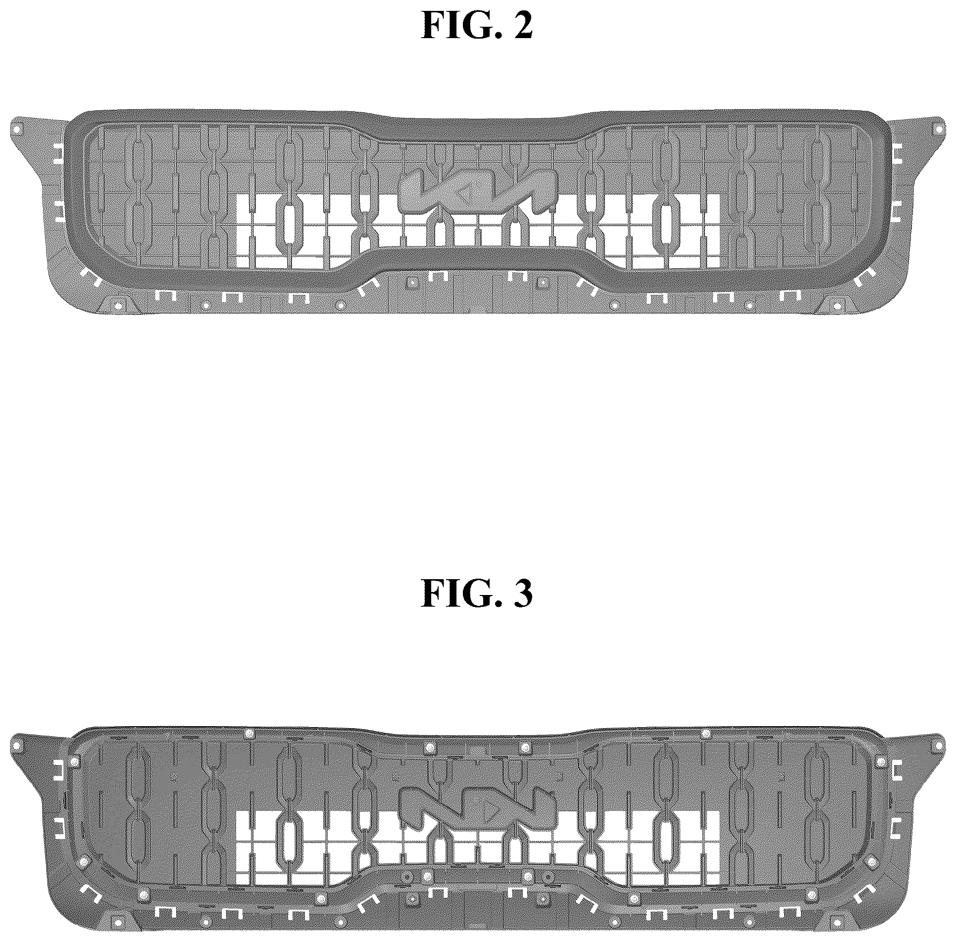 Patent USD1044611 Figure 2 – Radiator grill for an automobile