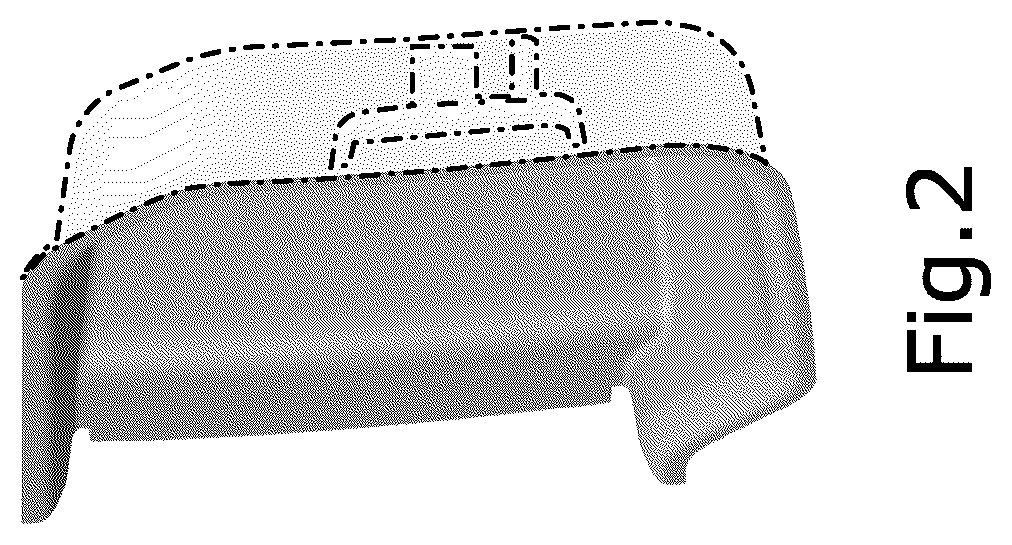 Patent USD1044613 Figure 2 – Vehicle front lower grille