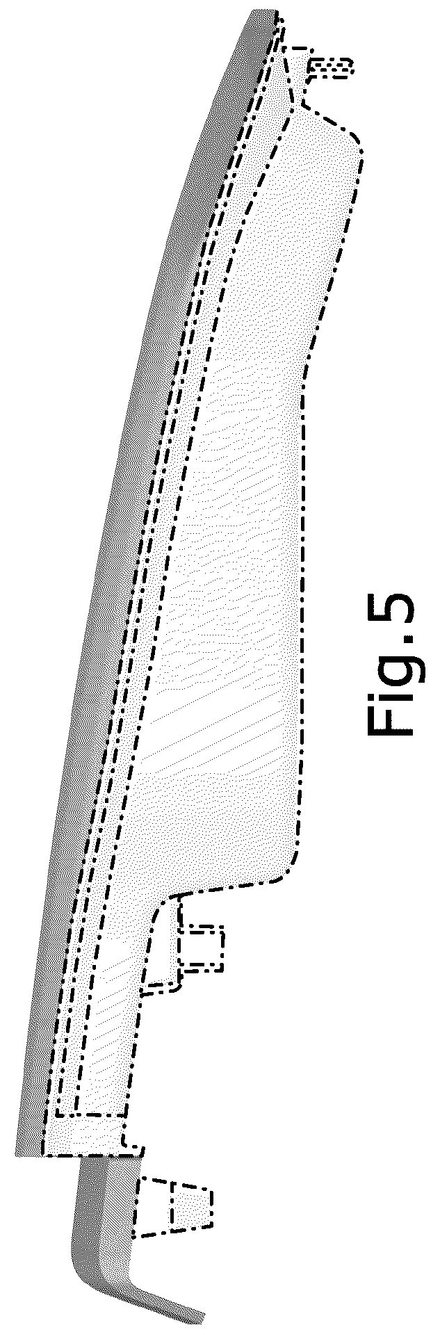 Patent USD1044613 Figure 5 – Vehicle front lower grille