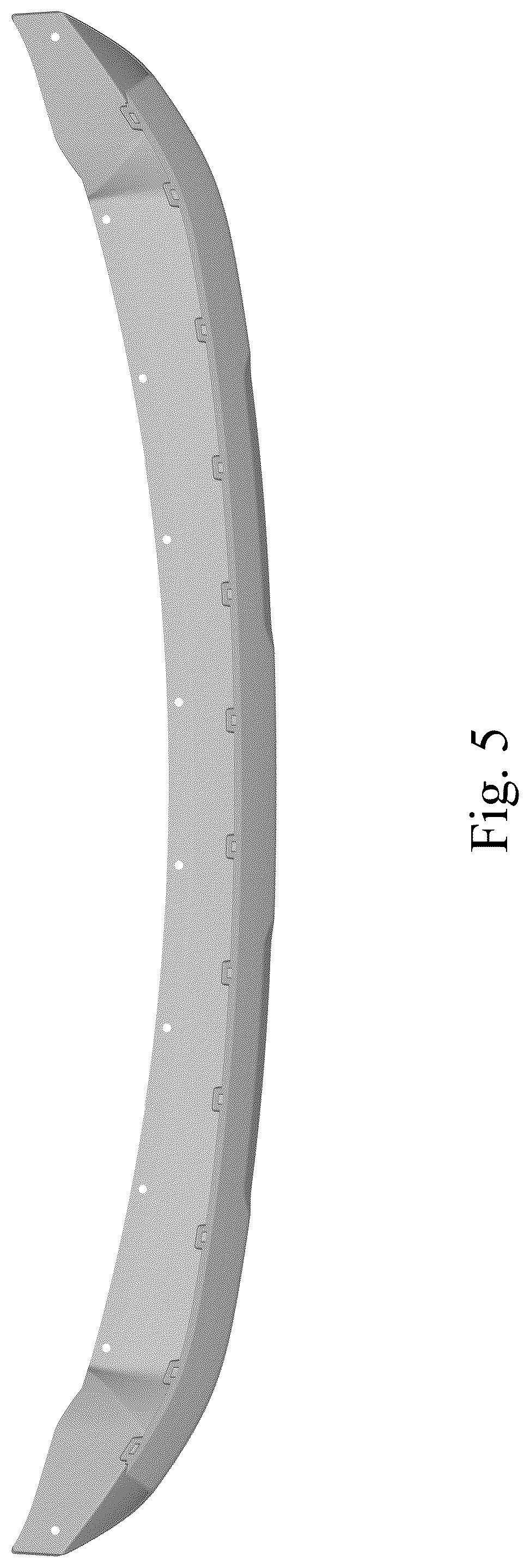 Patent USD1044614 Figure 5 – Vehicle front lower skid plate