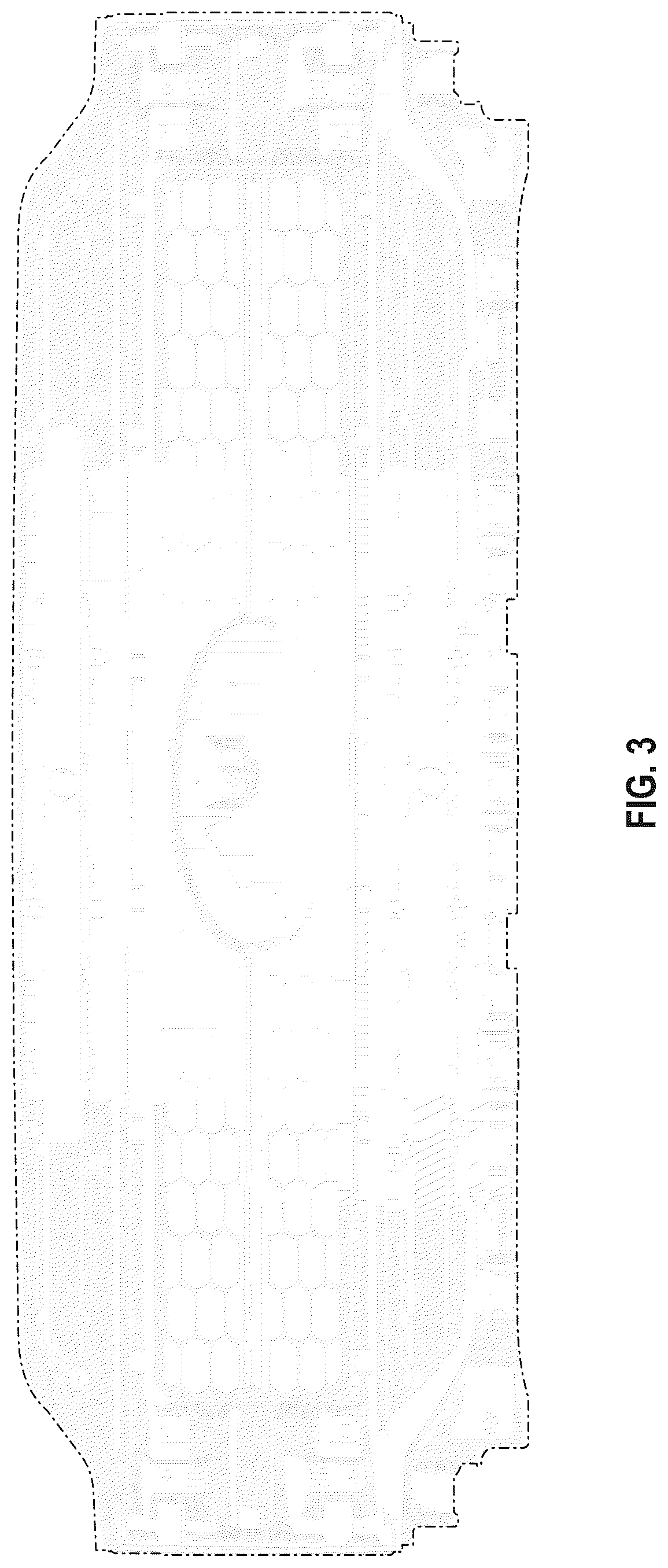 Patent USD1044615 Figure 3 – Grille with LED daytime running lamp