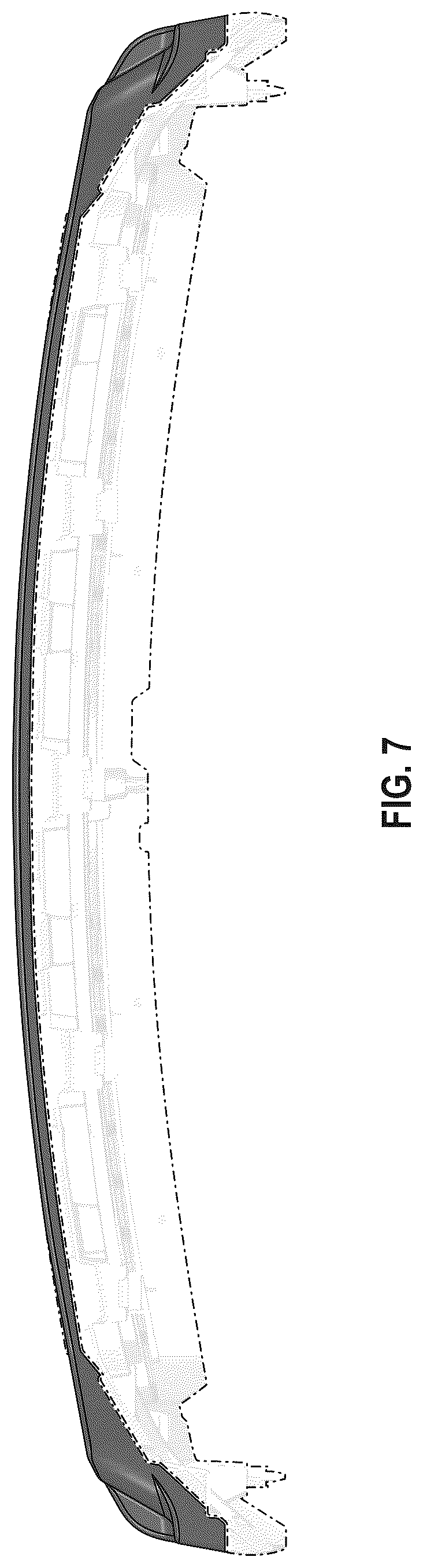 Patent USD1044615 Figure 7 – Grille with LED daytime running lamp