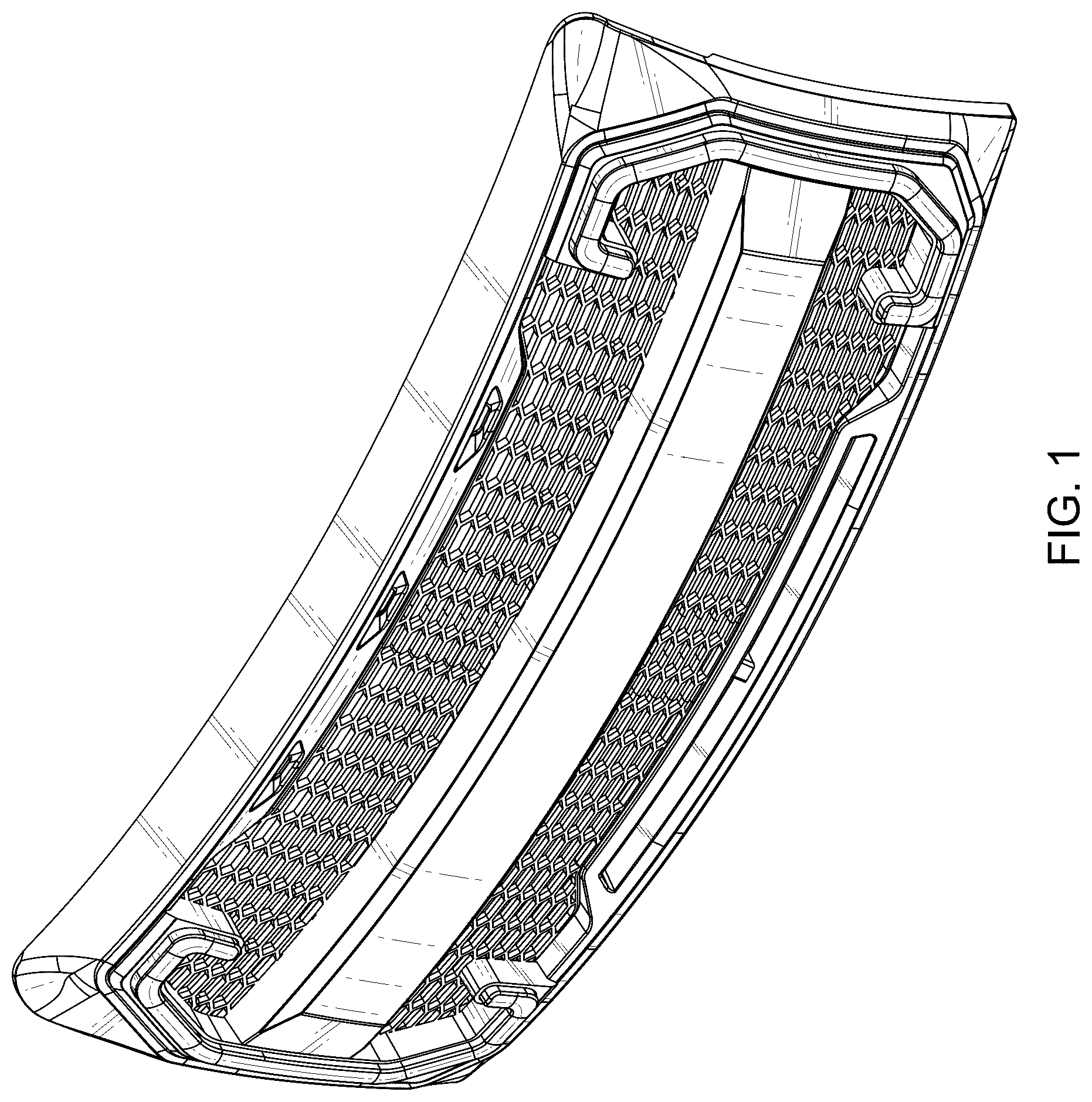 Patent USD1044616 Figure 1 – Car grille