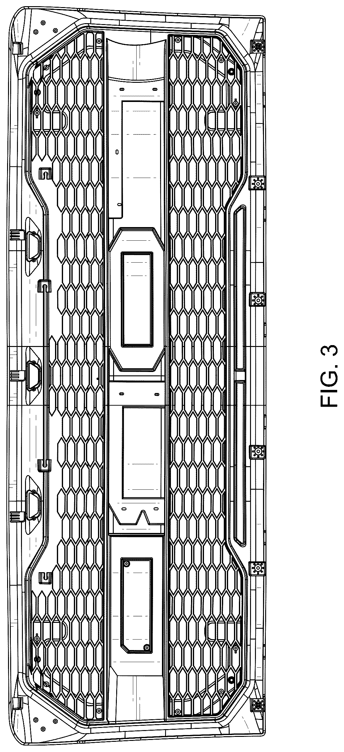 Patent USD1044616 Figure 3 – Car grille
