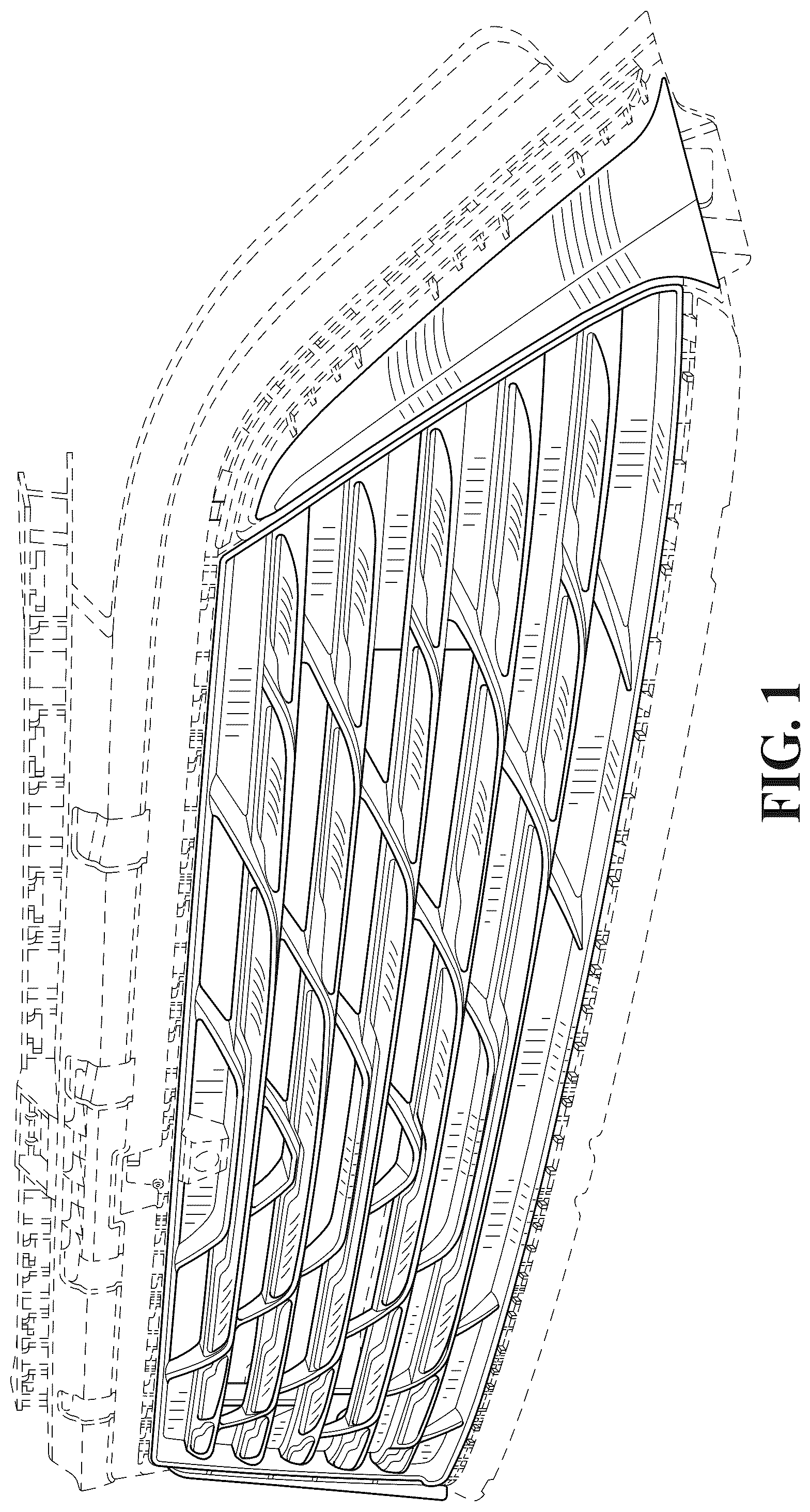 Patent USD1044618 Figure 1 – Motor vehicle grille