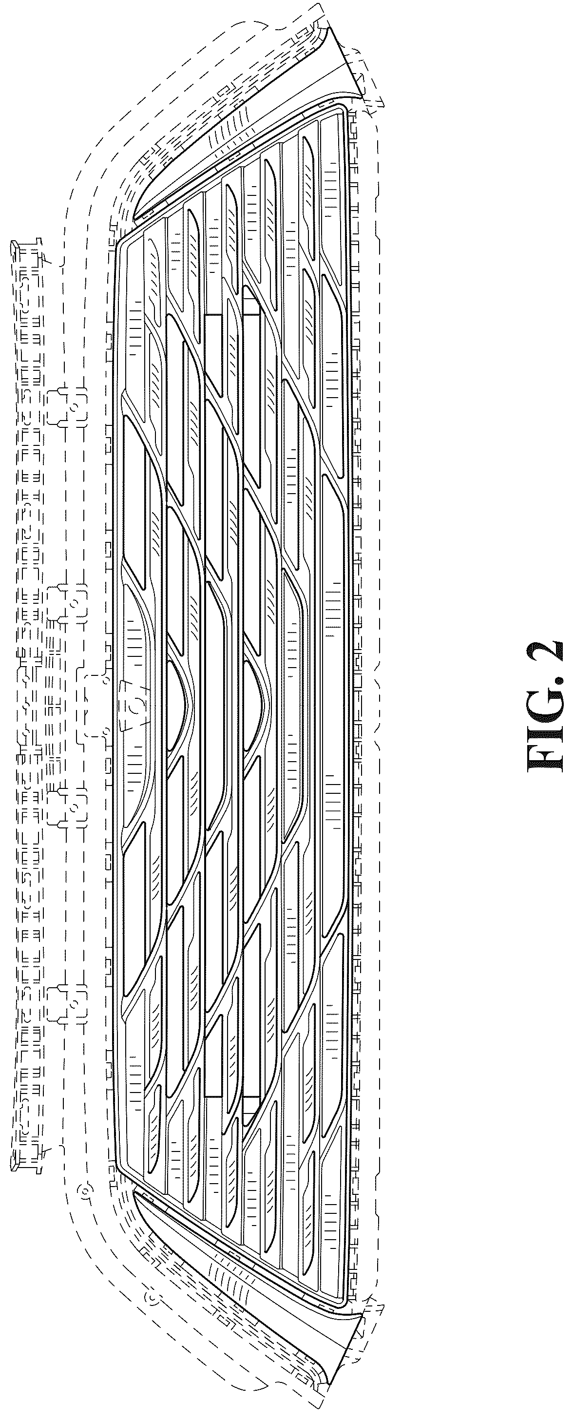 Patent USD1044618 Figure 2 – Motor vehicle grille