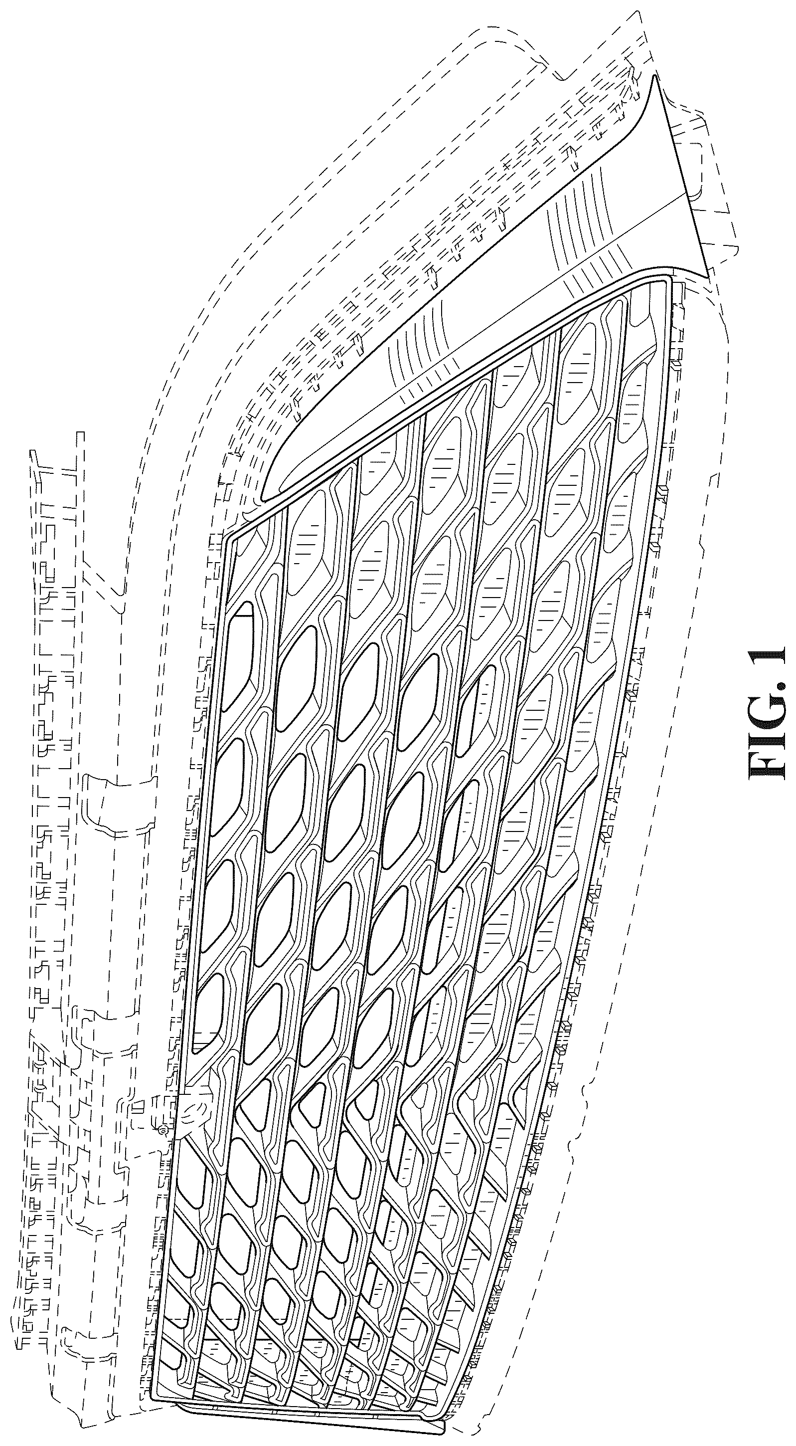 Patent USD1044619 Figure 1 – Motor vehicle grille