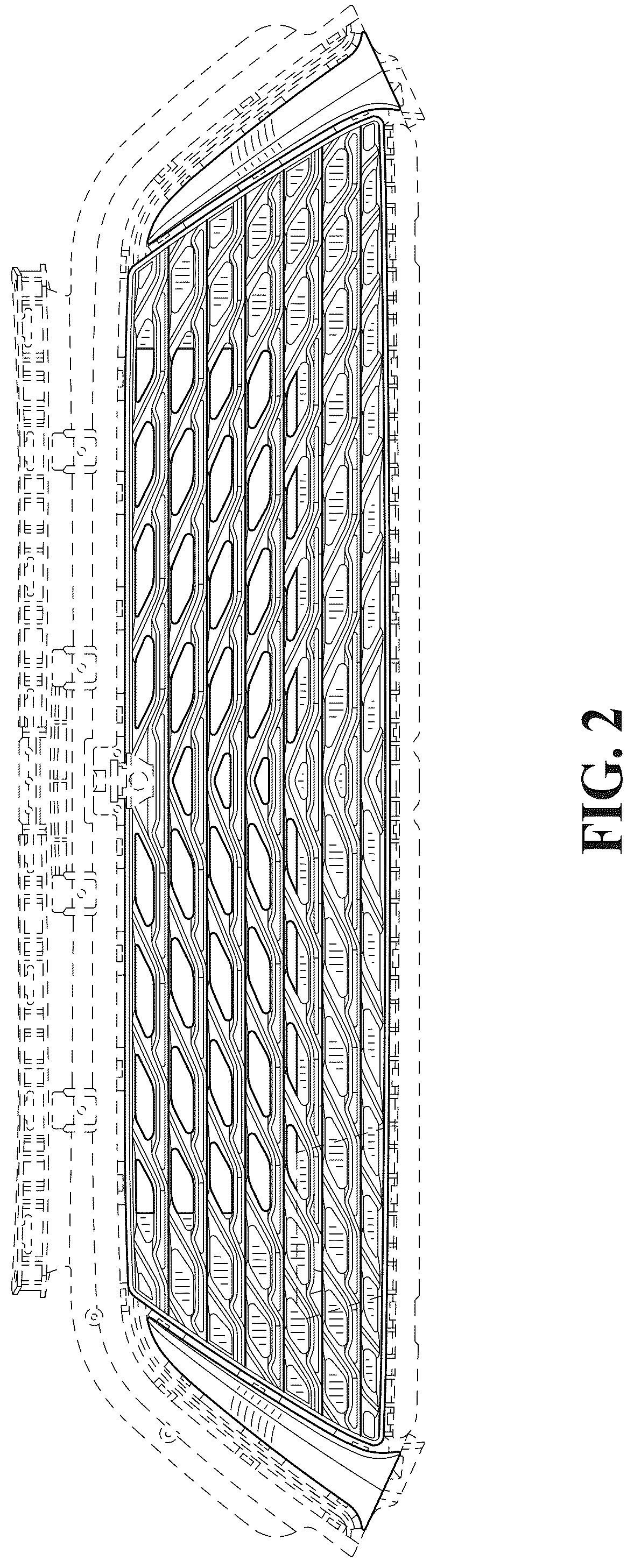 Patent USD1044619 Figure 2 – Motor vehicle grille