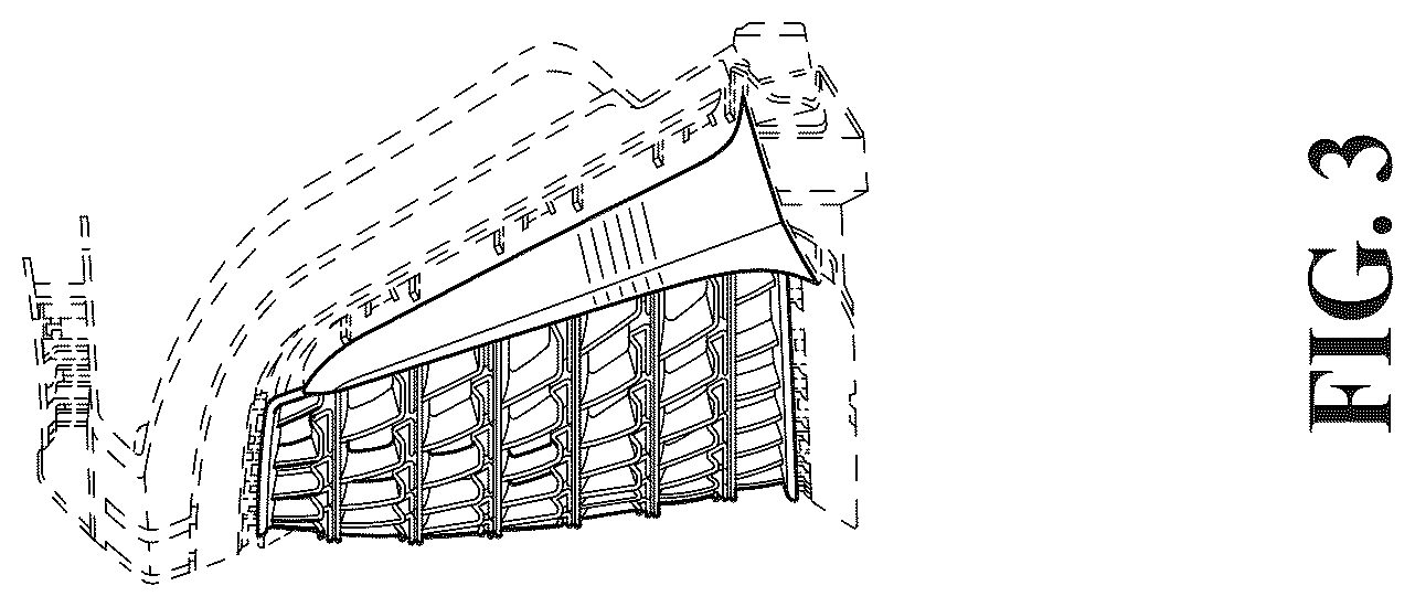 Patent USD1044619 Figure 3 – Motor vehicle grille
