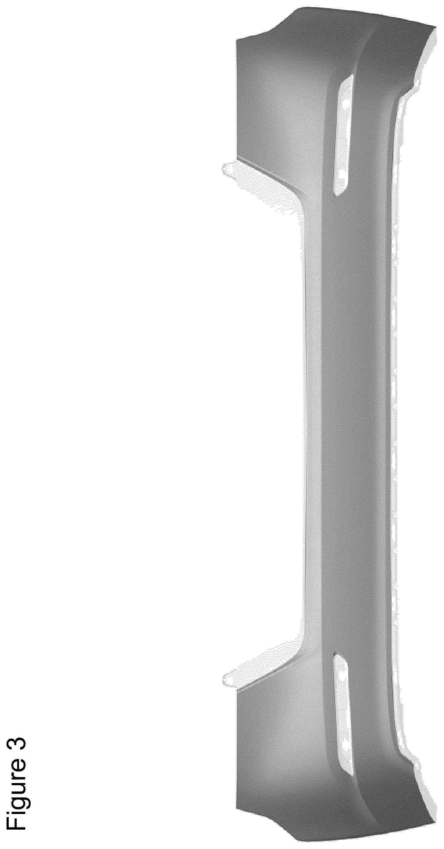 Patent USD1044623 Figure 3 – Rear bumper for an automobile
