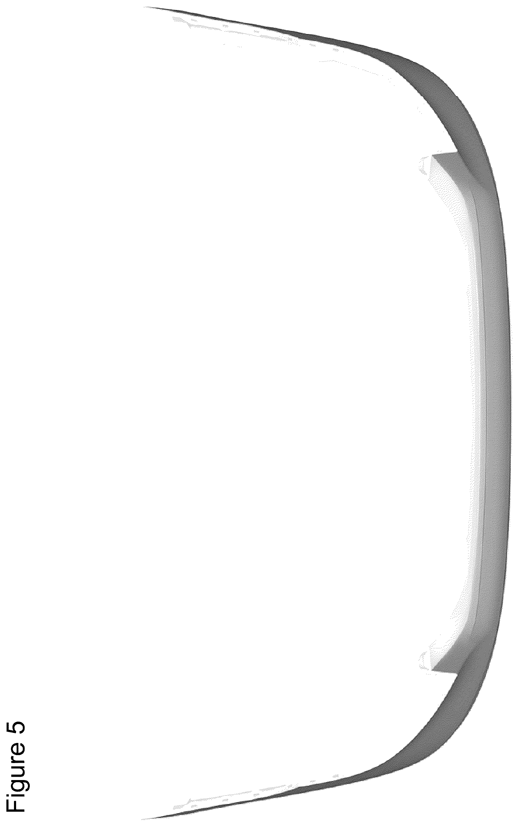 Patent USD1044623 Figure 5 – Rear bumper for an automobile
