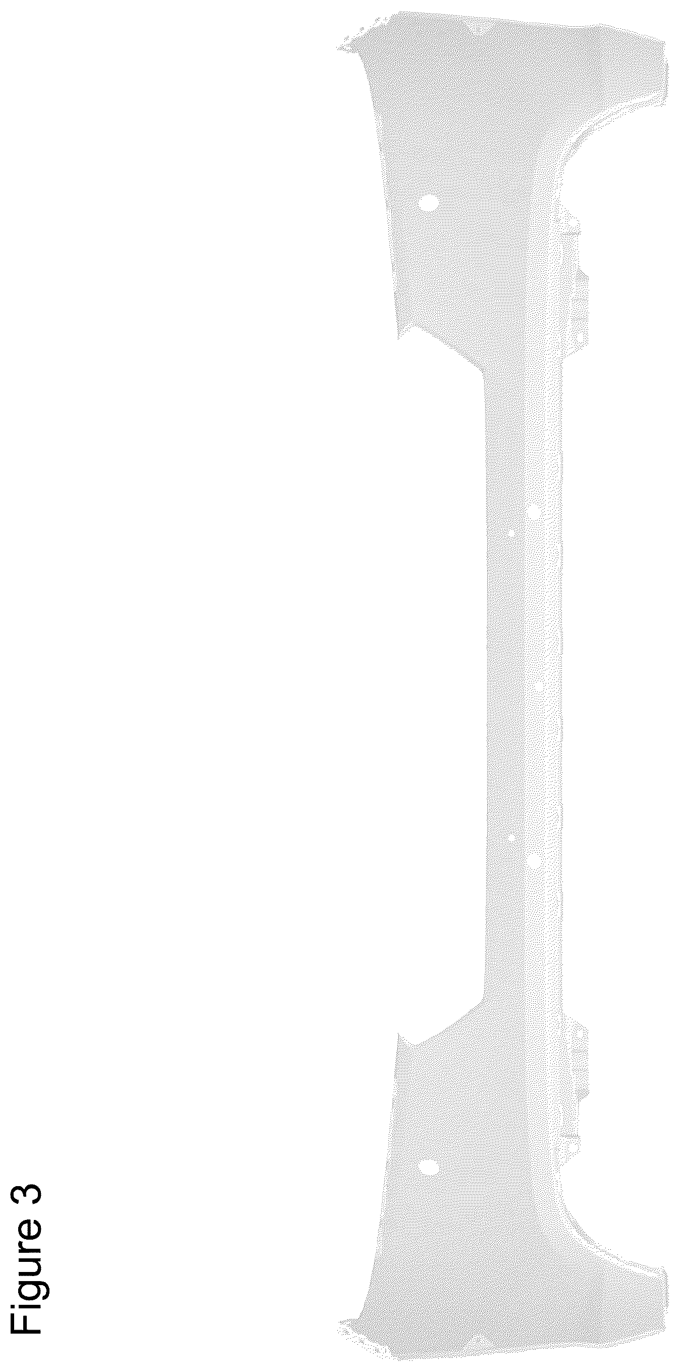 Patent USD1044624 Figure 3 – Front bumper for an automobile