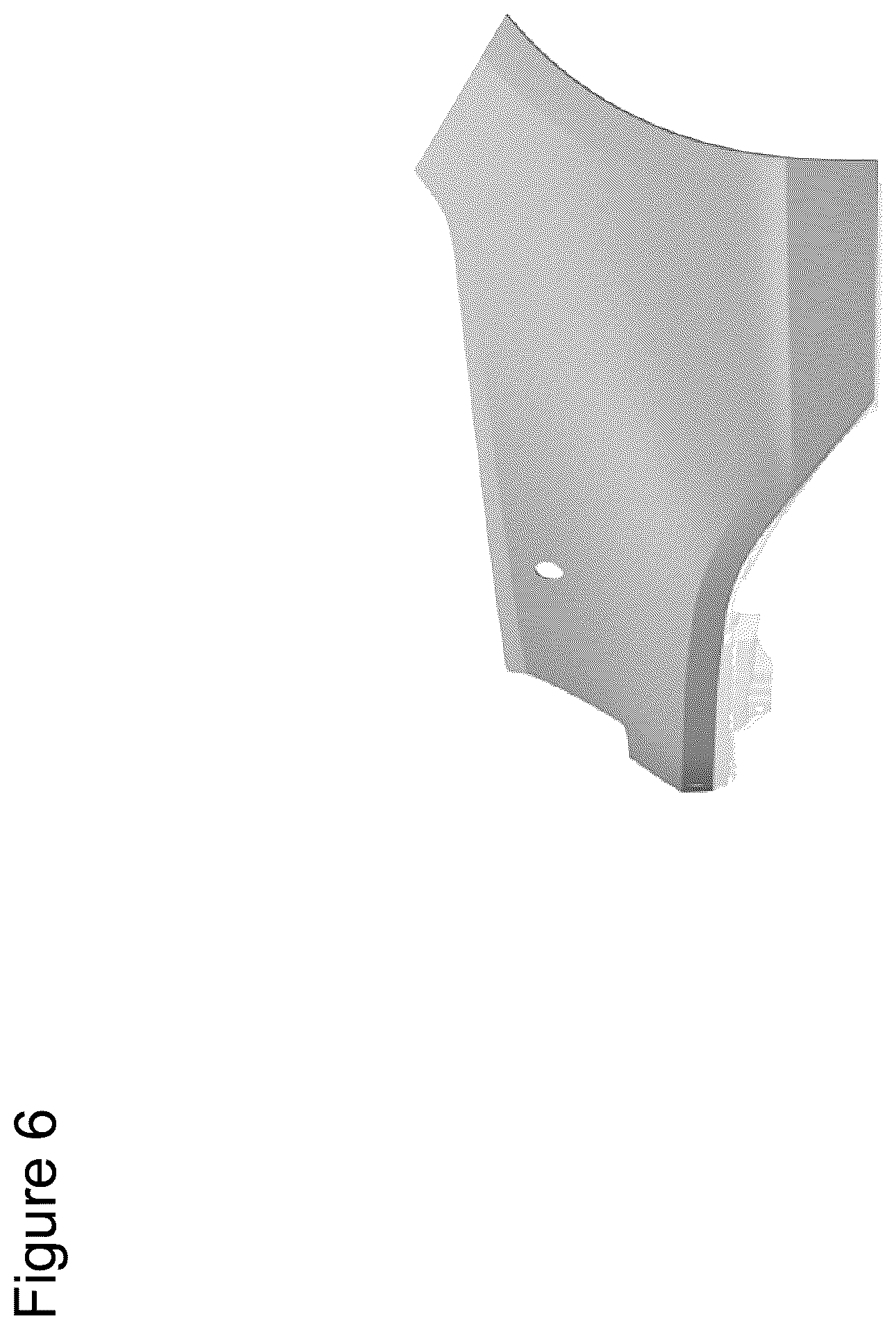 Patent USD1044624 Figure 6 – Front bumper for an automobile