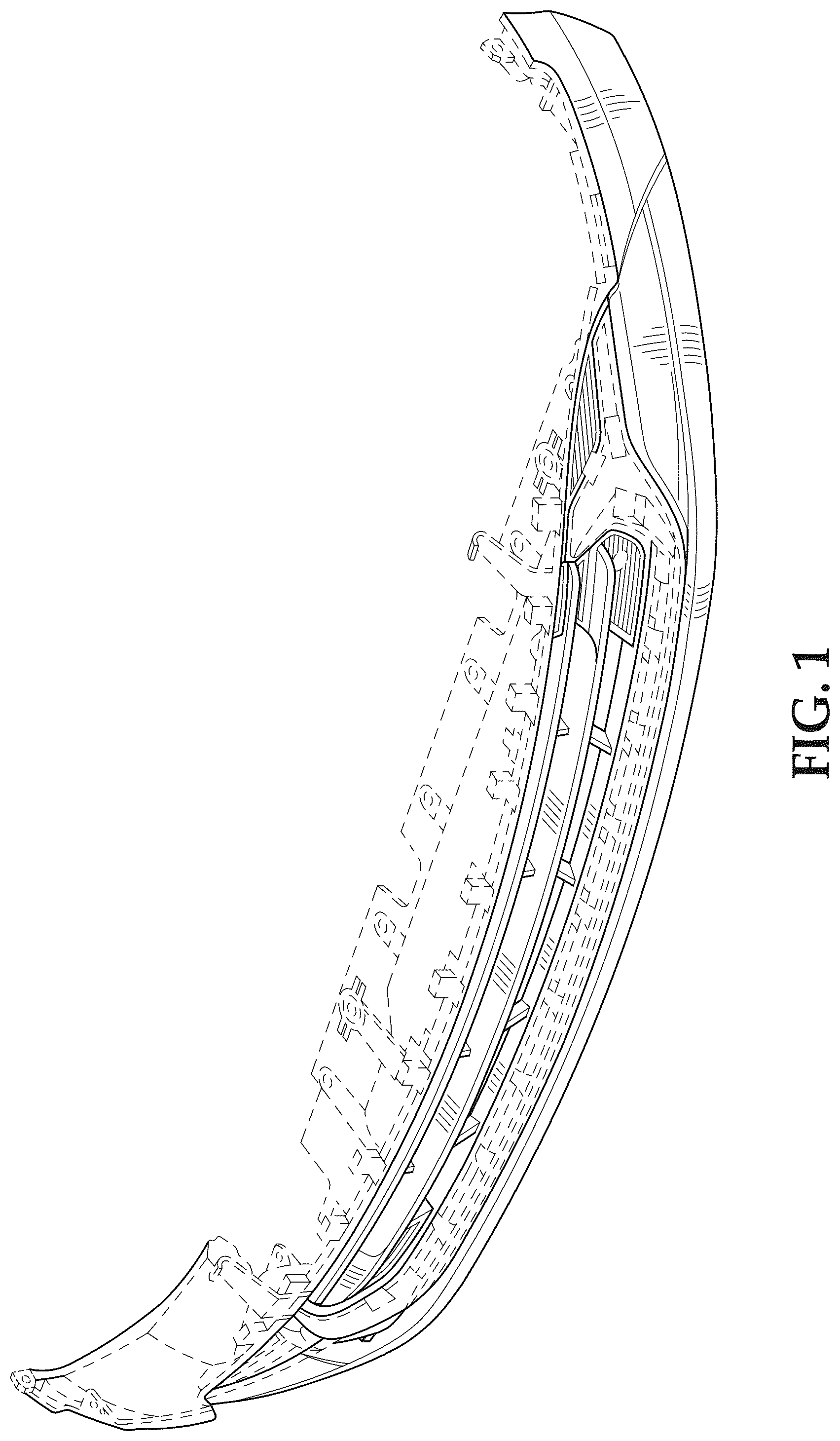 Patent USD1044625 Figure 1 – Vehicle front lower fascia