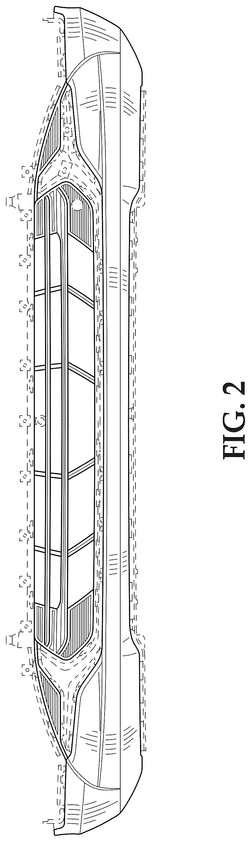 Patent USD1044625 Figure 2 – Vehicle front lower fascia
