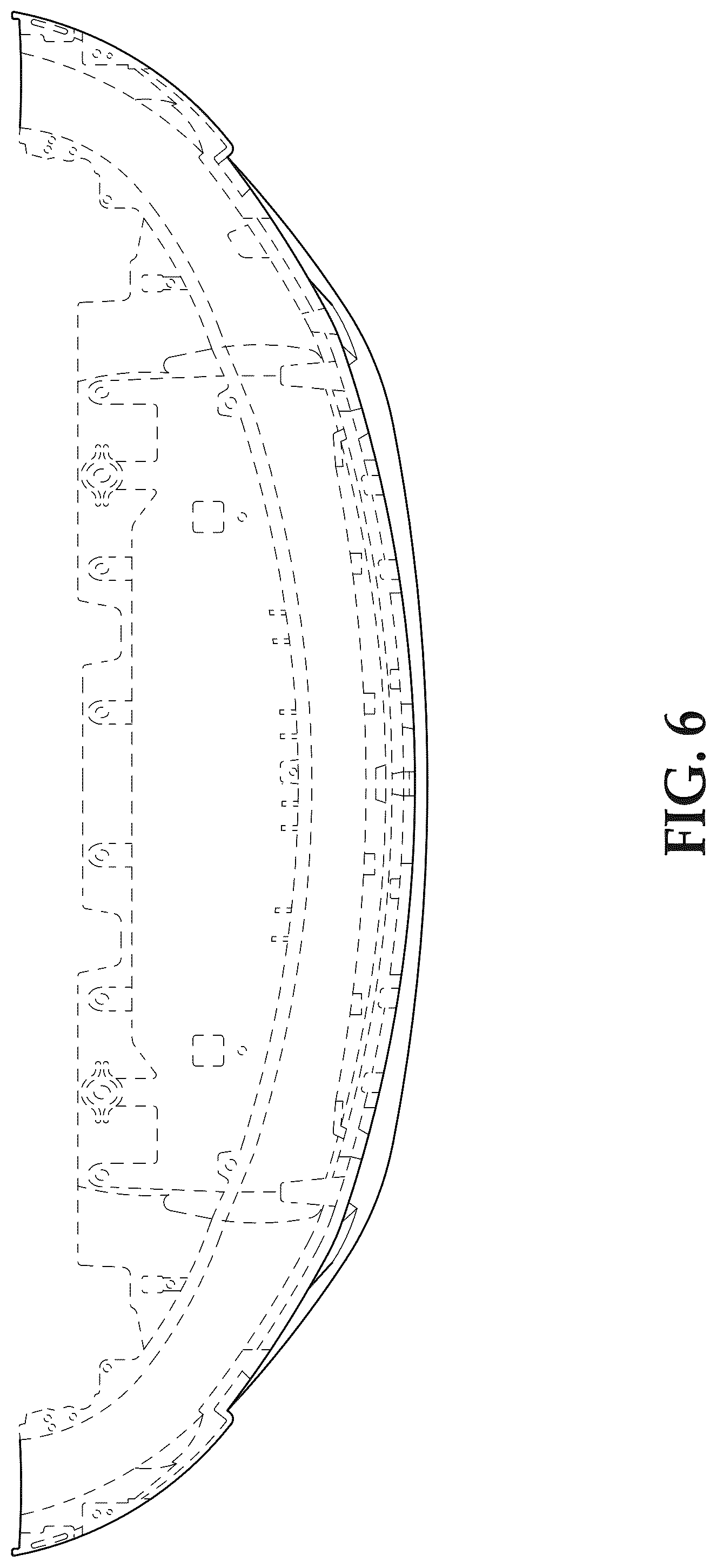 Patent USD1044625 Figure 6 – Vehicle front lower fascia