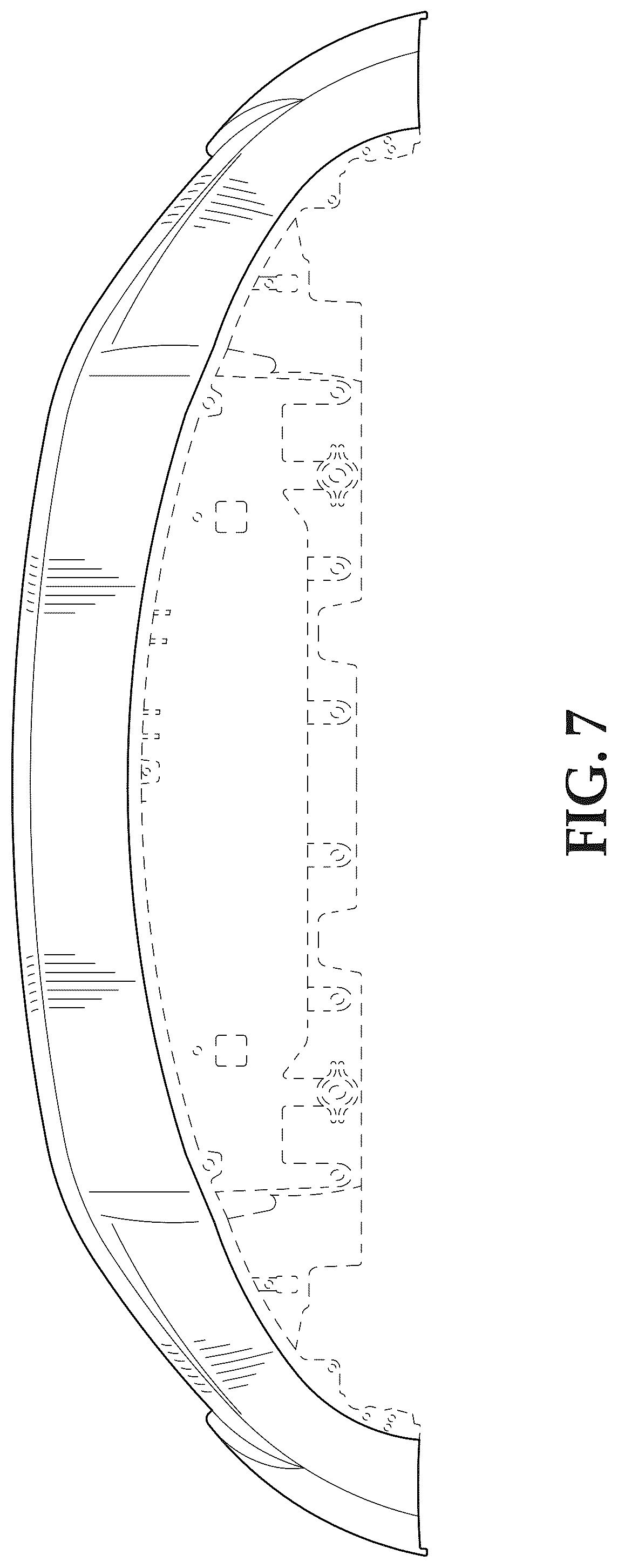 Patent USD1044625 Figure 7 – Vehicle front lower fascia