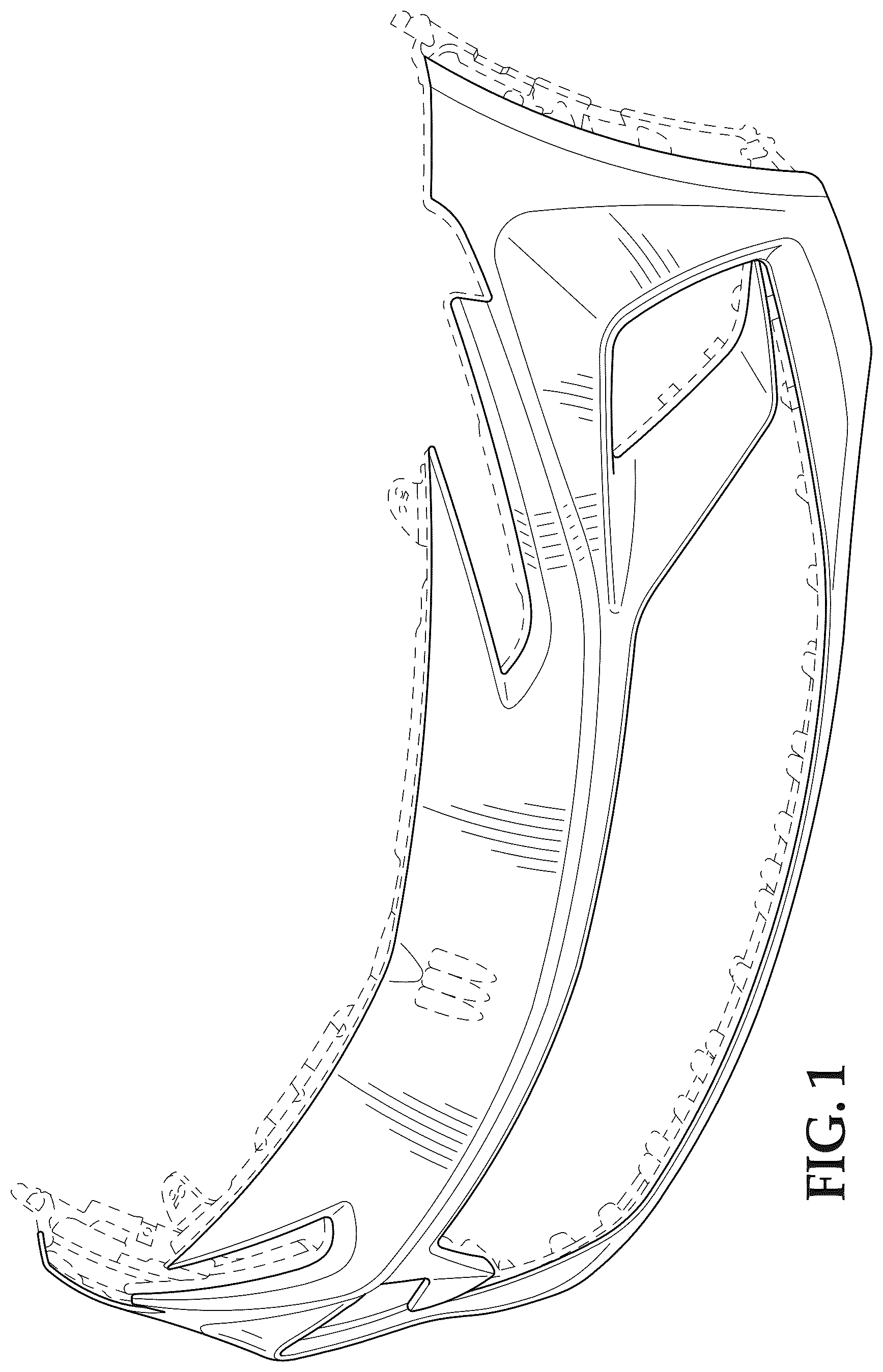 Patent USD1044626 Figure 1 – Vehicle front upper fascia