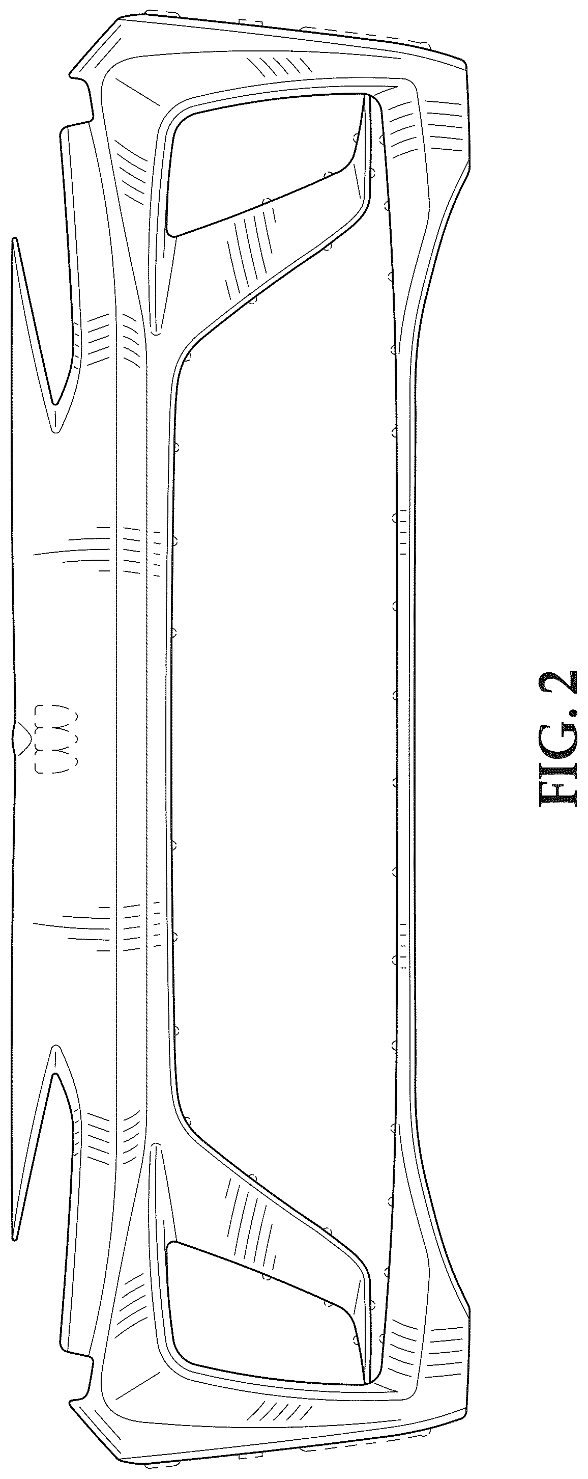 Patent USD1044626 Figure 2 – Vehicle front upper fascia