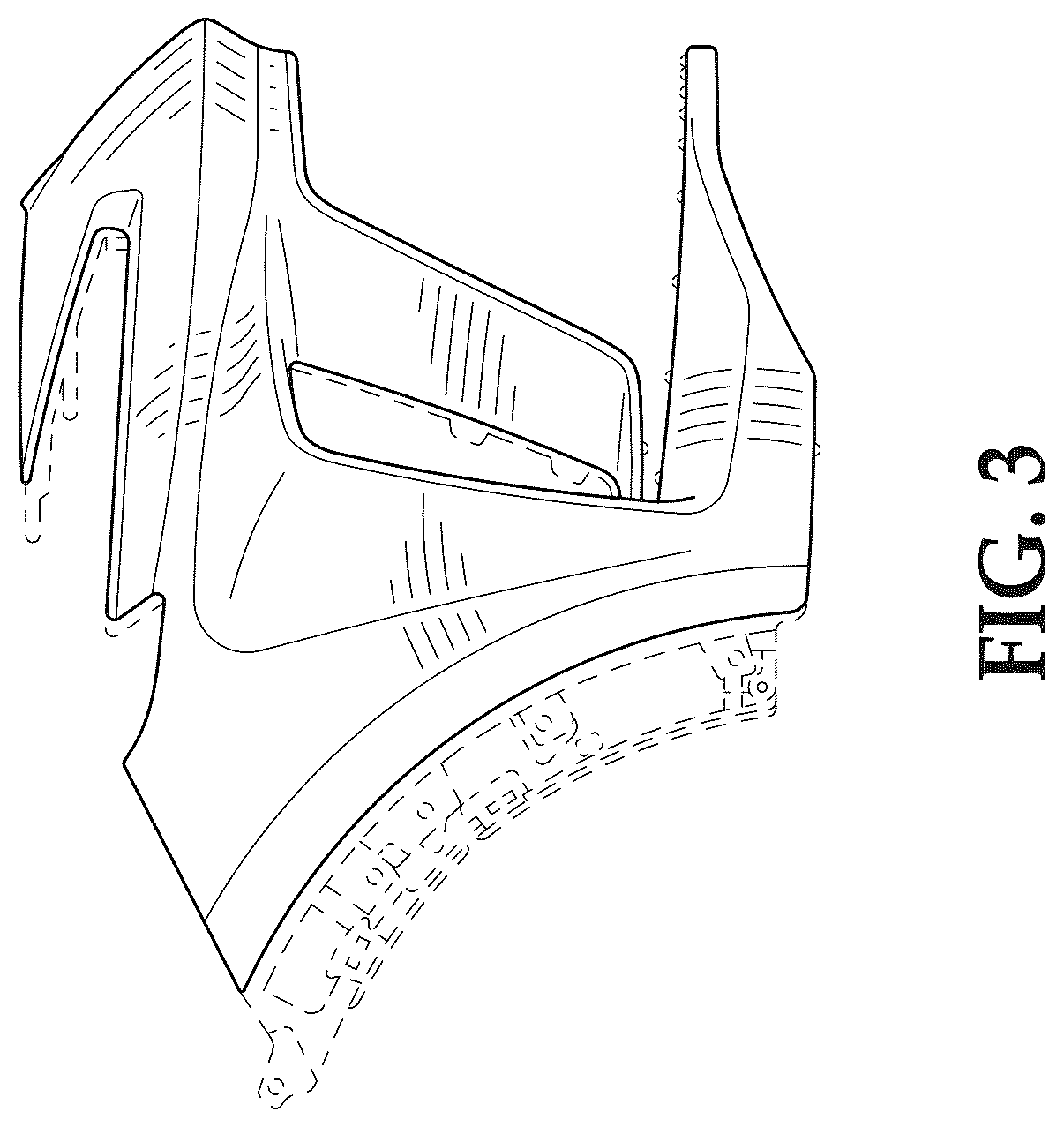 Patent USD1044626 Figure 3 – Vehicle front upper fascia