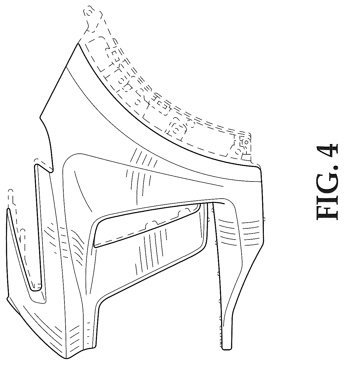 Patent USD1044626 Figure 4 – Vehicle front upper fascia