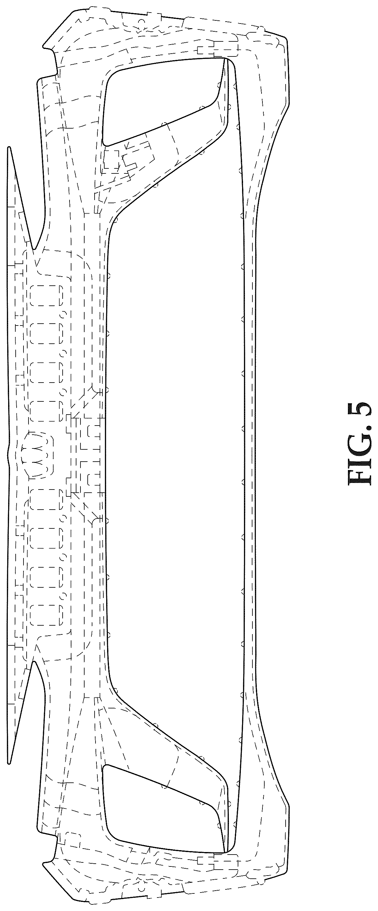 Patent USD1044626 Figure 5 – Vehicle front upper fascia
