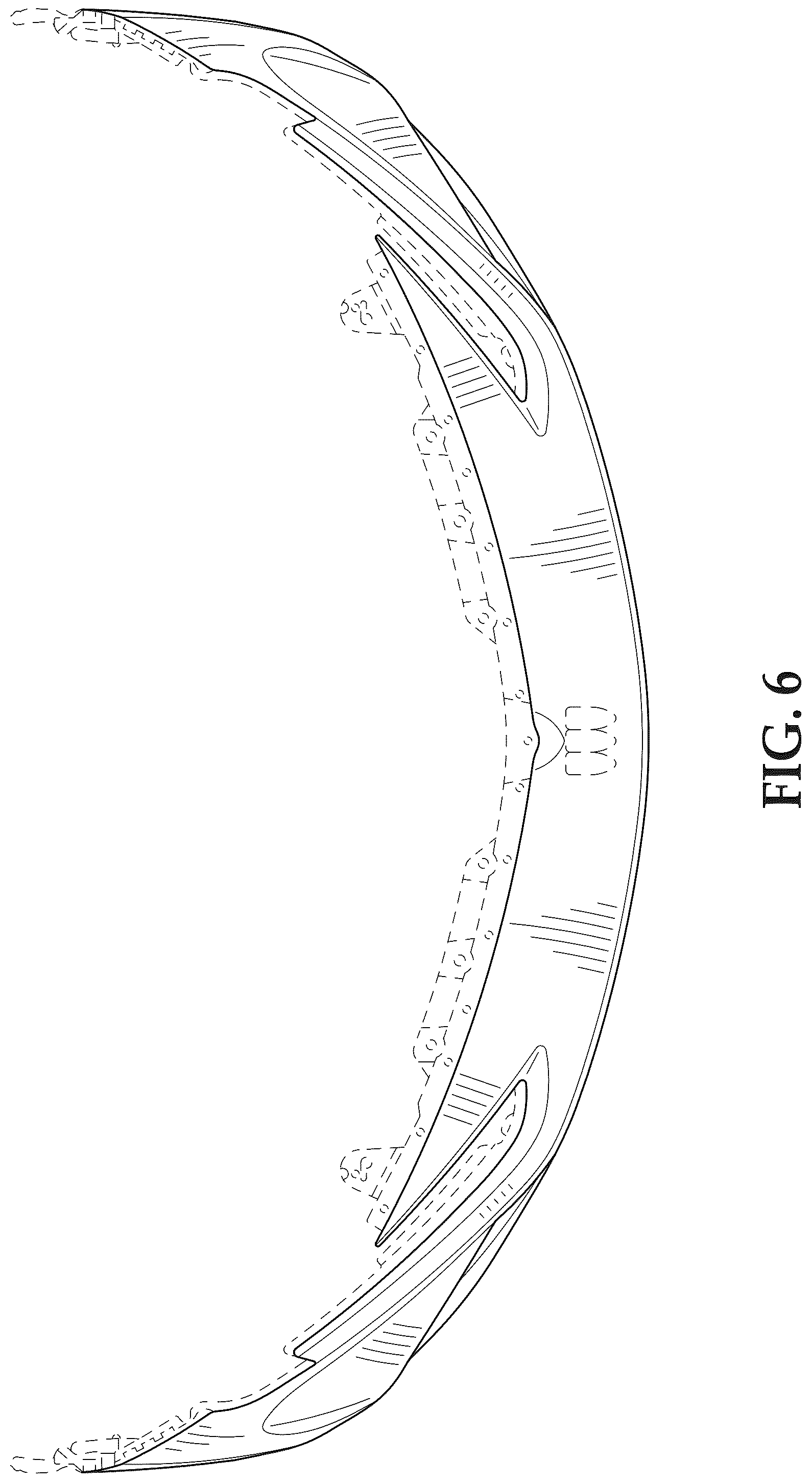 Patent USD1044626 Figure 6 – Vehicle front upper fascia