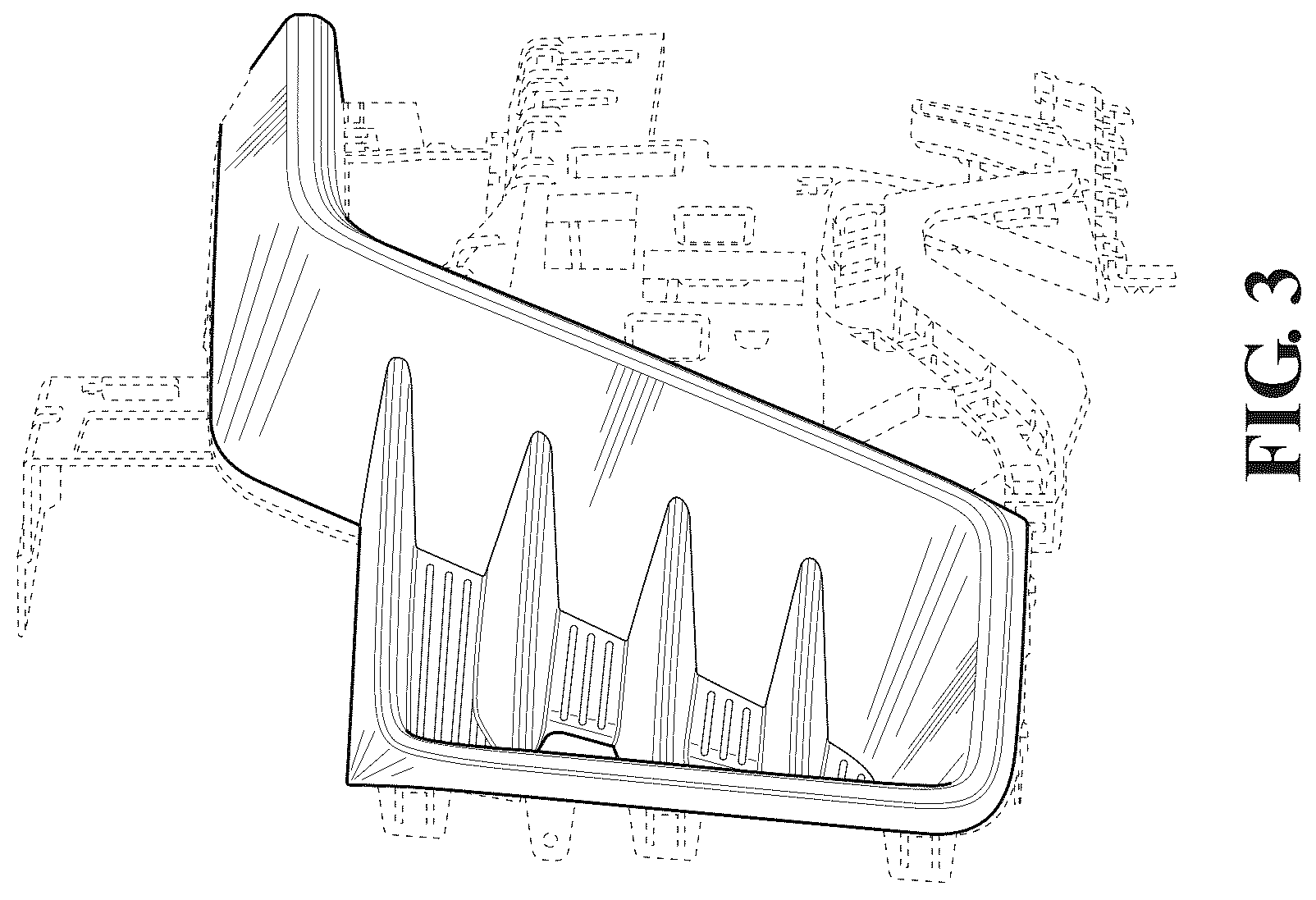 Patent USD1044630 Figure 3 – Vehicle front fascia