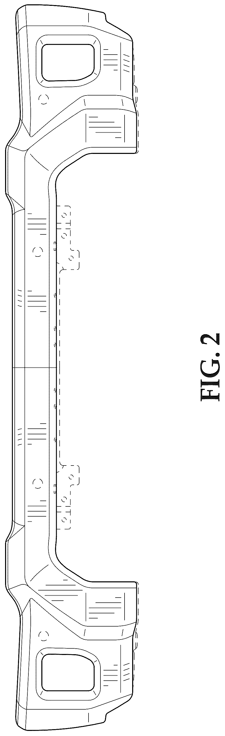 Patent USD1044631 Figure 2 – Vehicle bumper bar