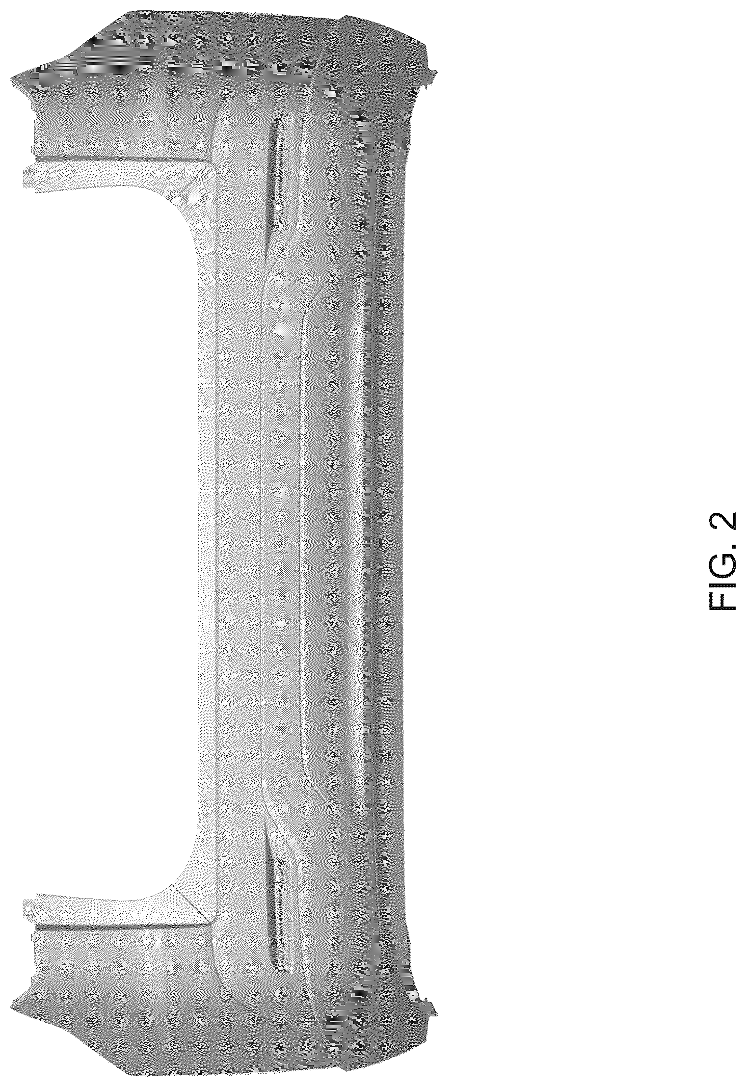 Patent USD1044633 Figure 2 – Rear bumper for an automobile