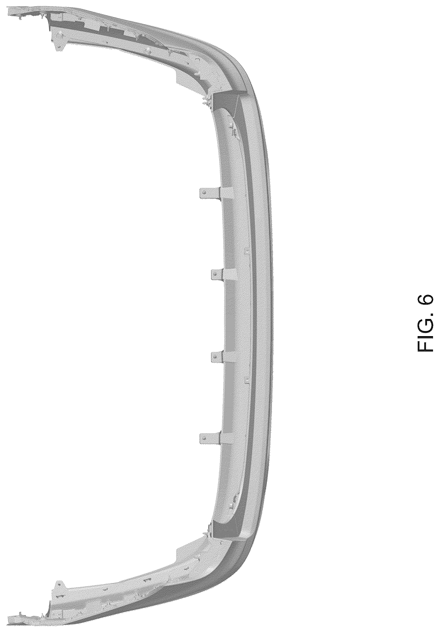 Patent USD1044633 Figure 6 – Rear bumper for an automobile
