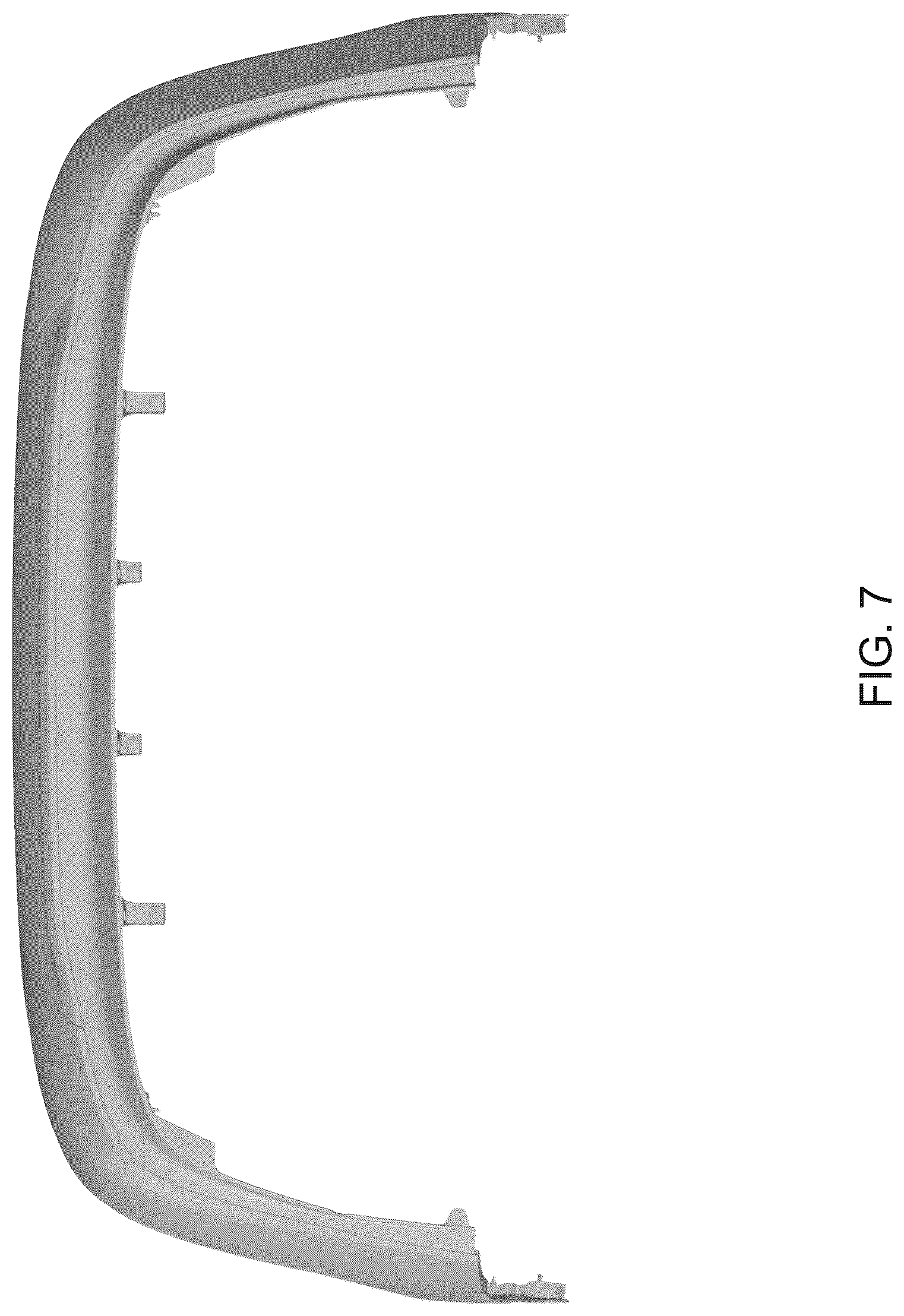 Patent USD1044633 Figure 7 – Rear bumper for an automobile
