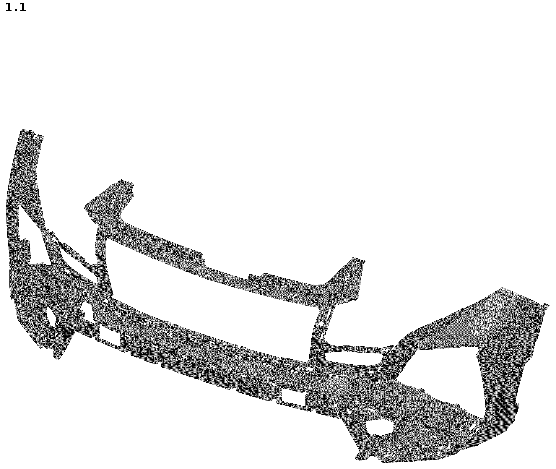 Patent USD1044634 — Front bumper cover for vehicles — Figure 1