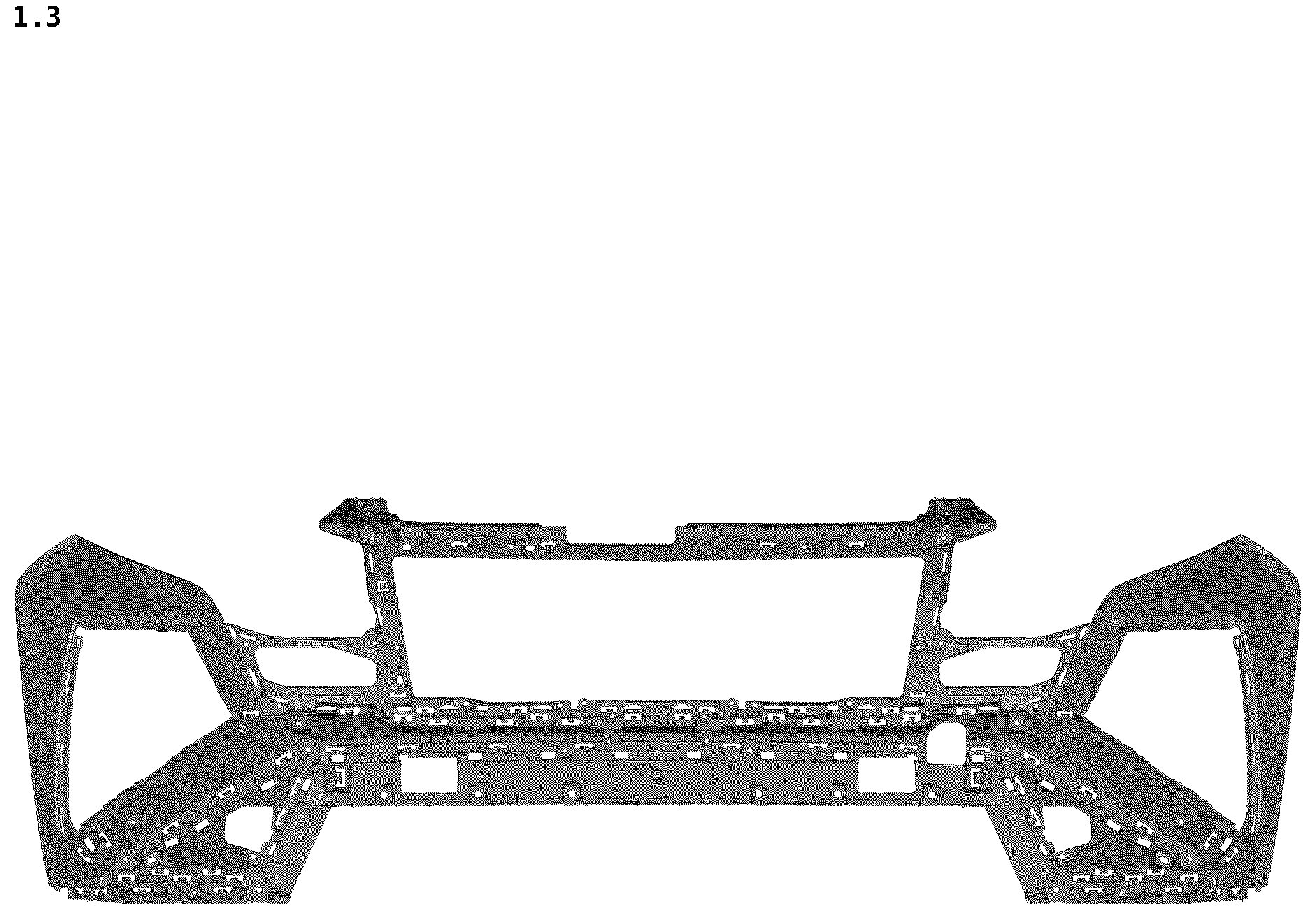 Patent USD1044634 Figure 3 – Front bumper cover for vehicles