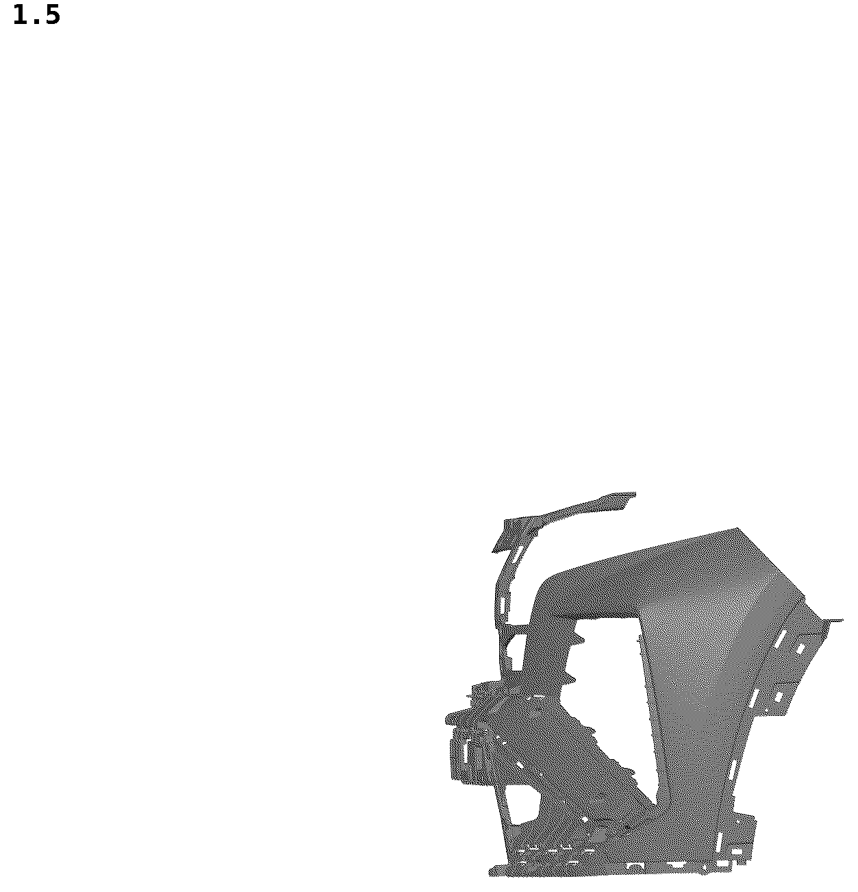 Patent USD1044634 Figure 5 – Front bumper cover for vehicles