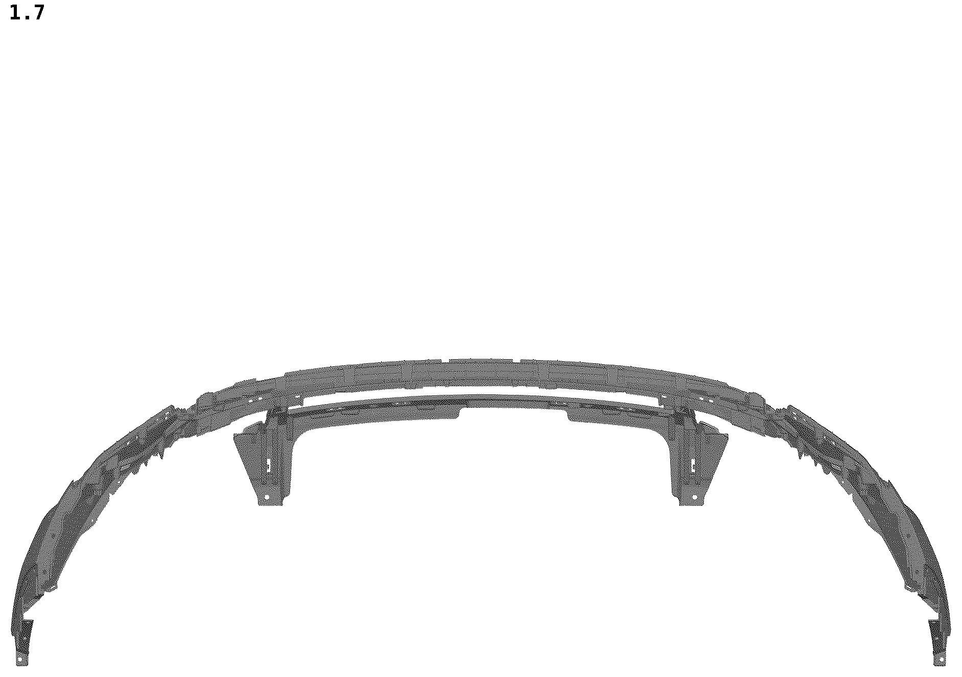 Patent USD1044634 Figure 7 – Front bumper cover for vehicles