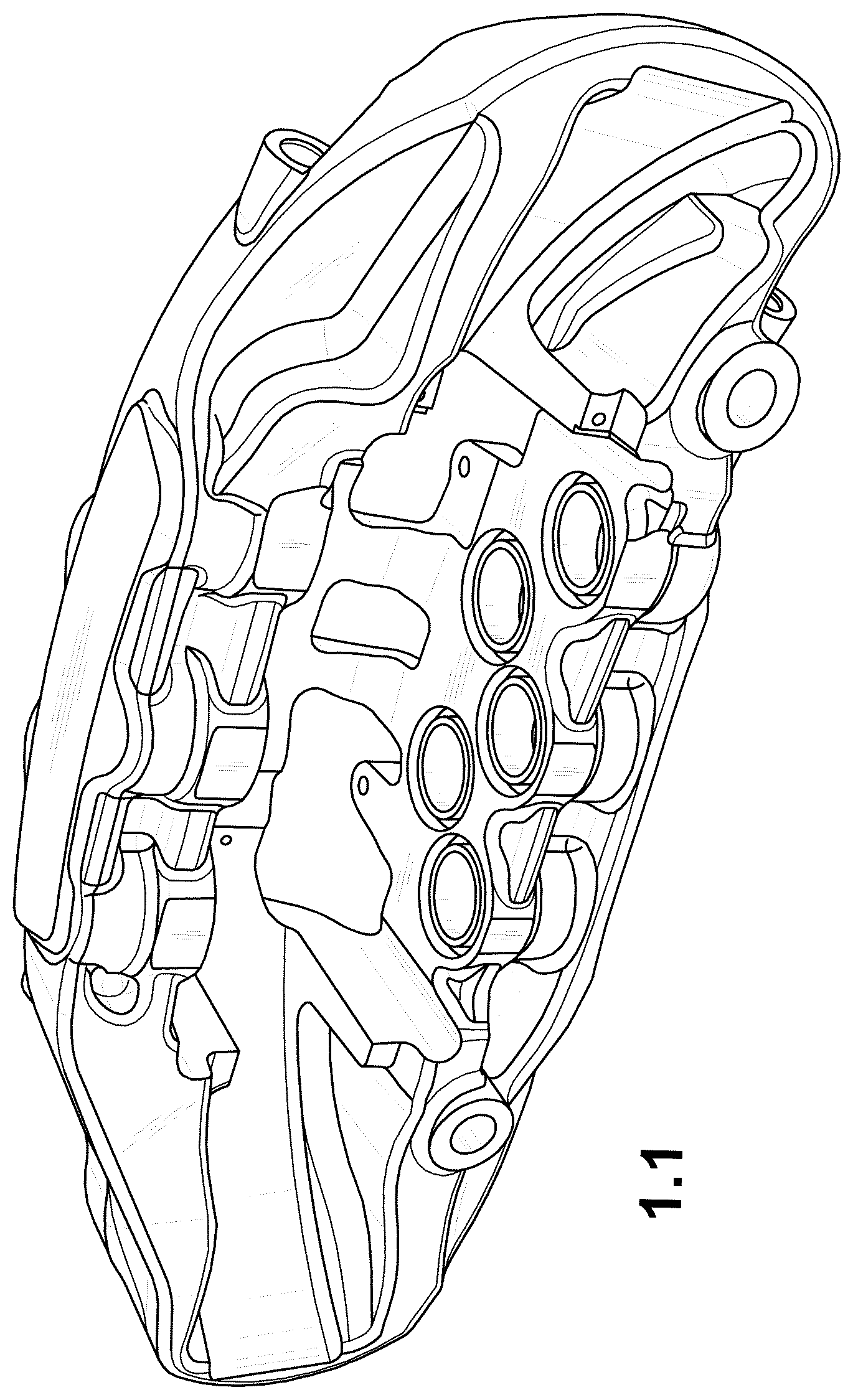 Patent USD1044636 Figure 1 – Brake caliper