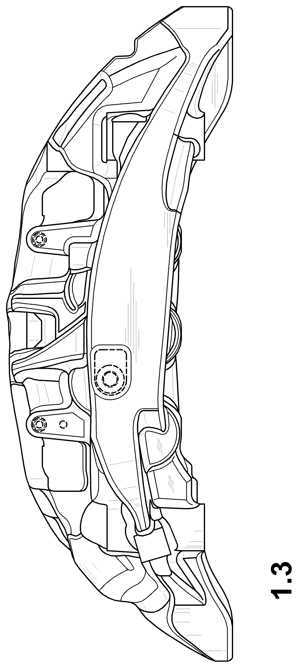 Patent USD1044636 Figure 3 – Brake caliper