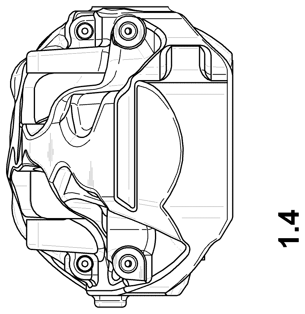 Patent USD1044636 Figure 4 – Brake caliper