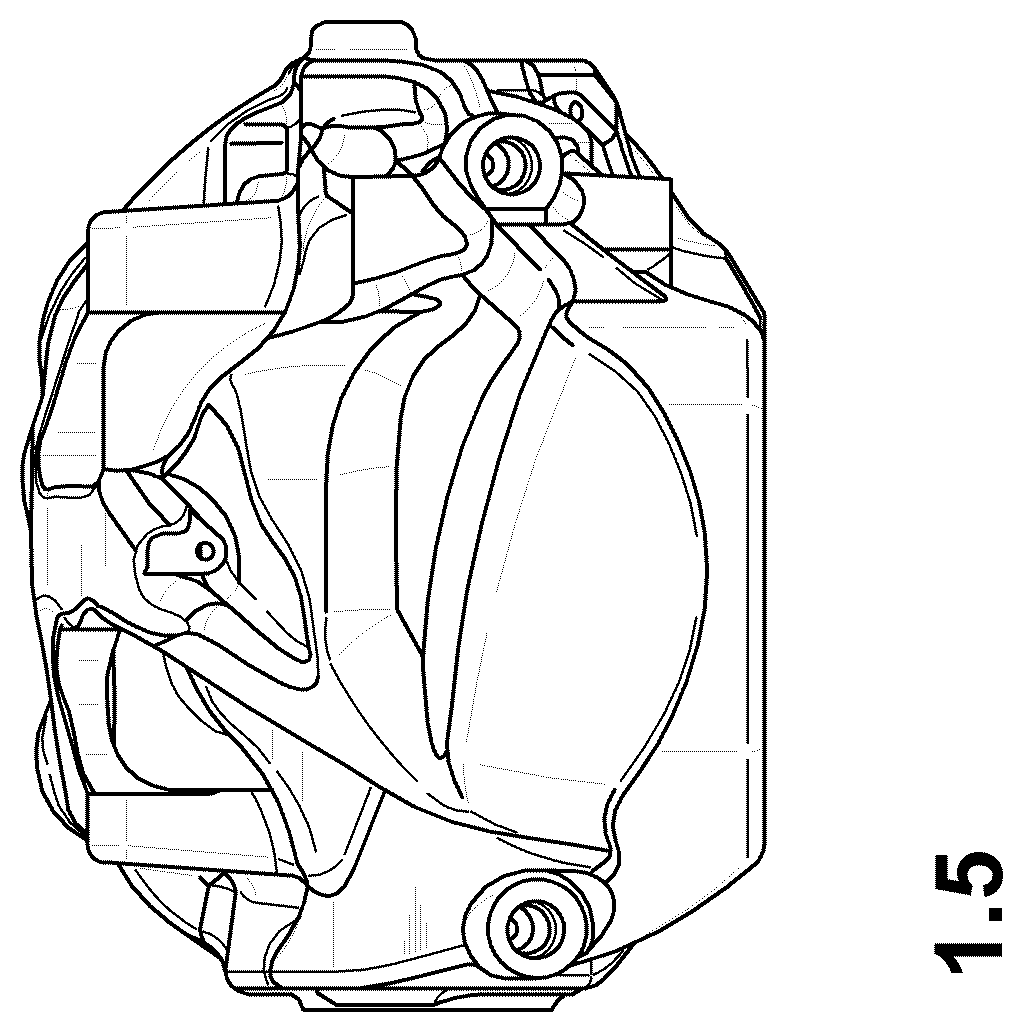Patent USD1044636 Figure 5 – Brake caliper